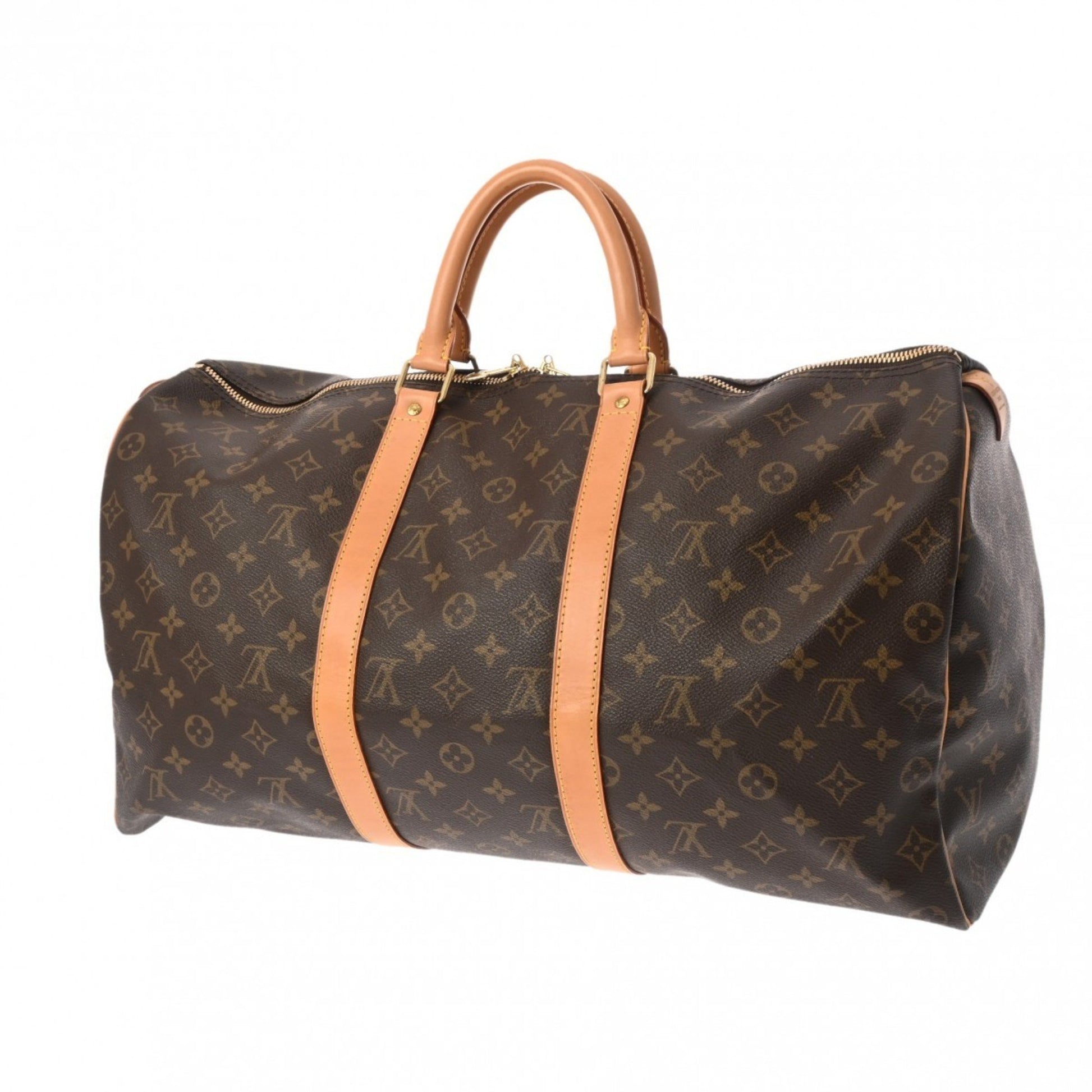 Louis Vuitton Keepall 50, Brown, Canvas, travel