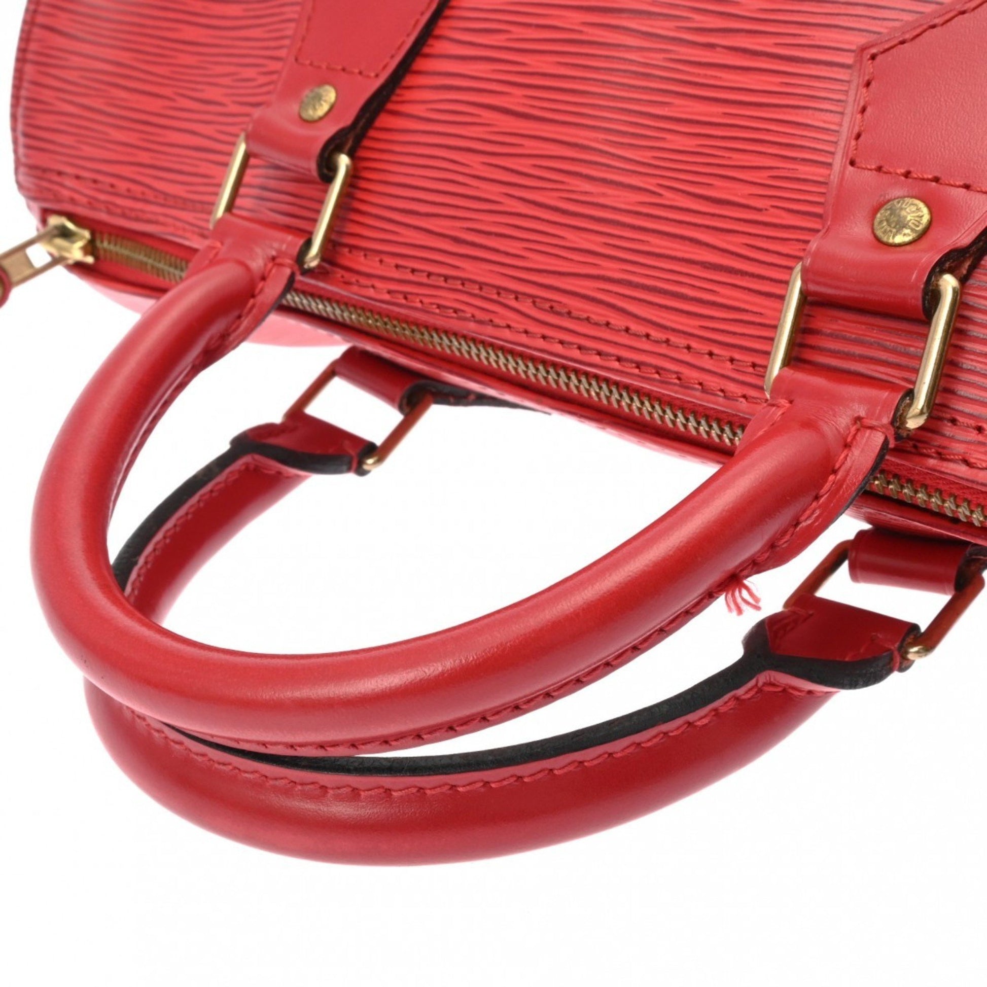 Louis Vuitton Speedy 30, Red, Leather, handbag