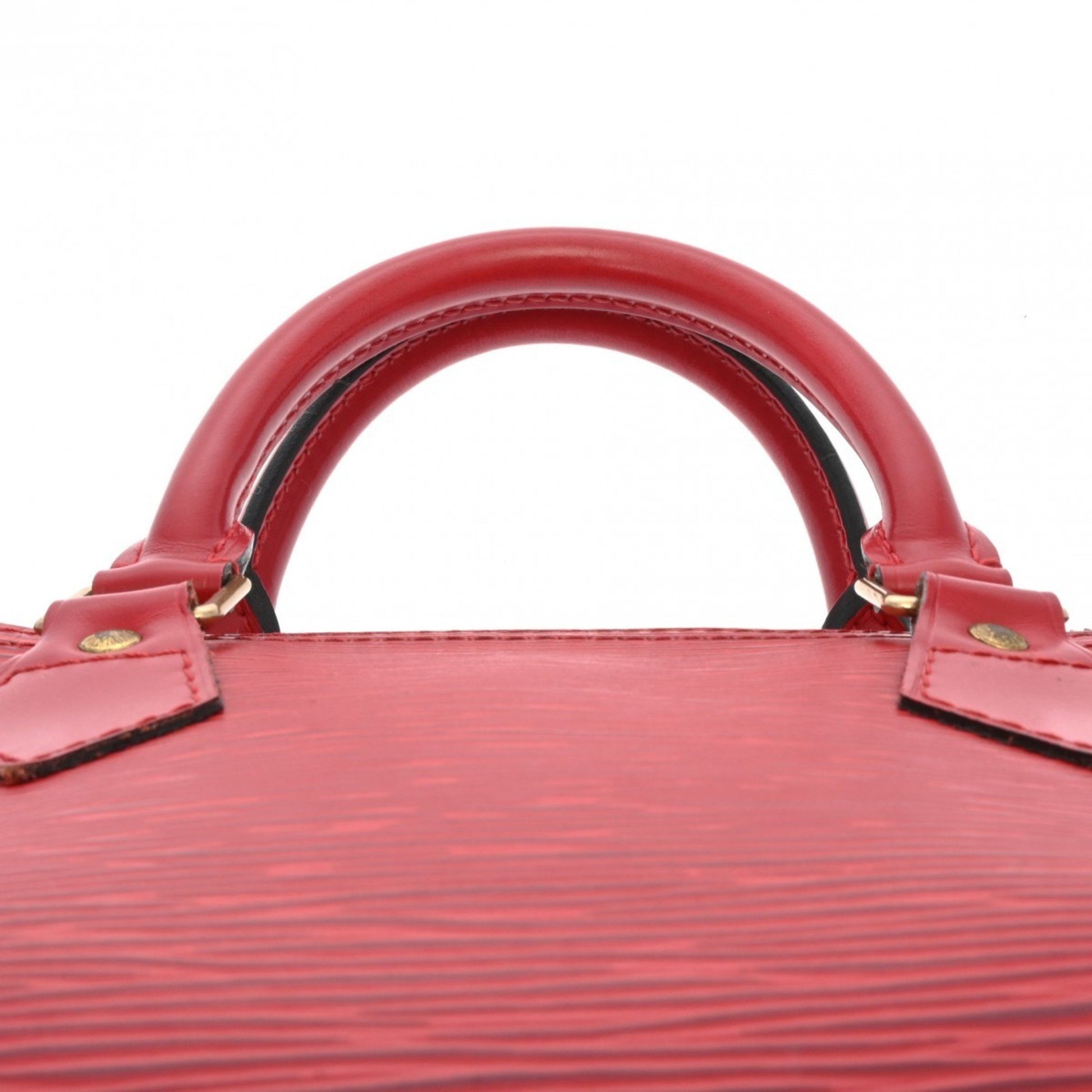 Louis Vuitton Speedy 30, Red, Leather, handbag