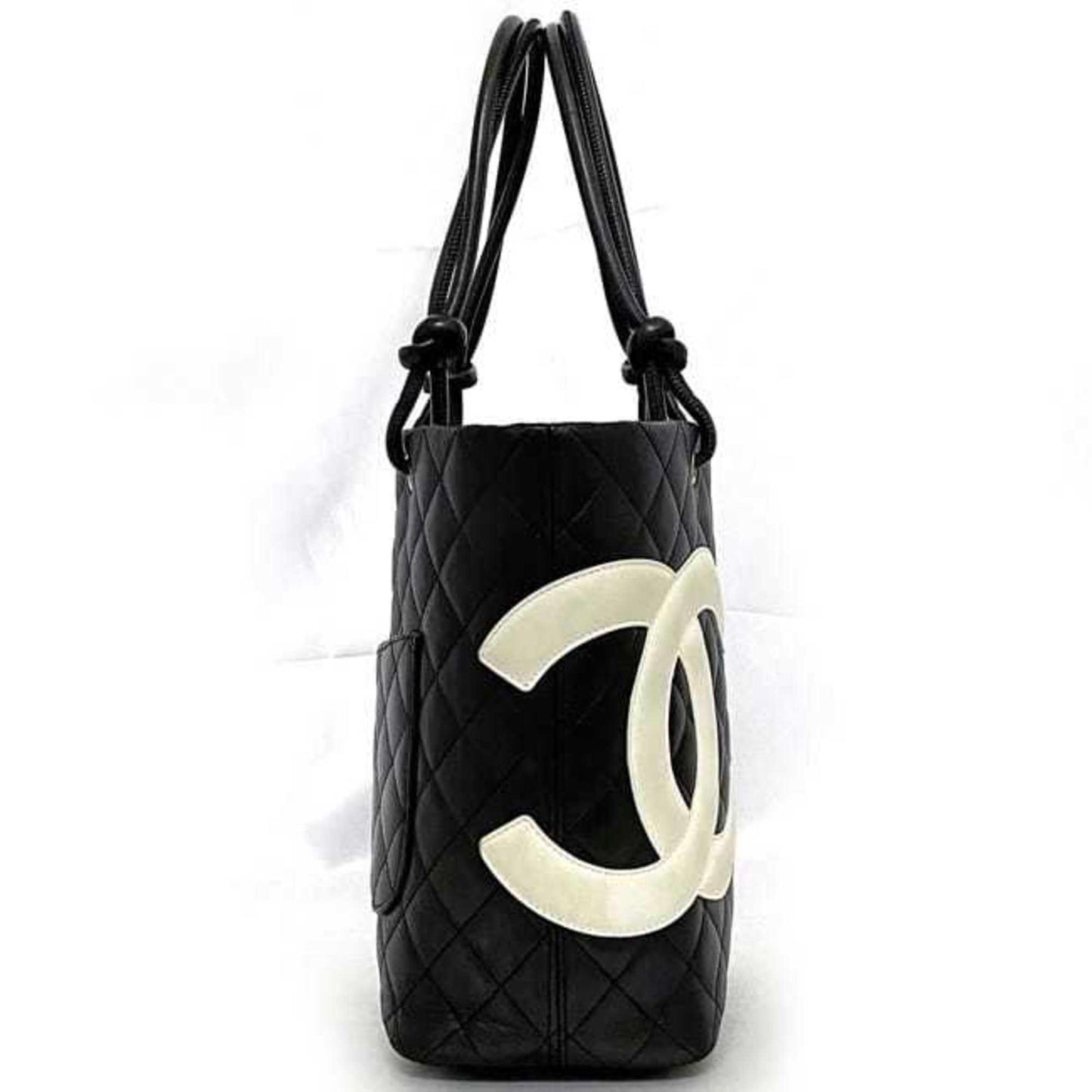 Chanel Cambon line, Black, Leather, tote