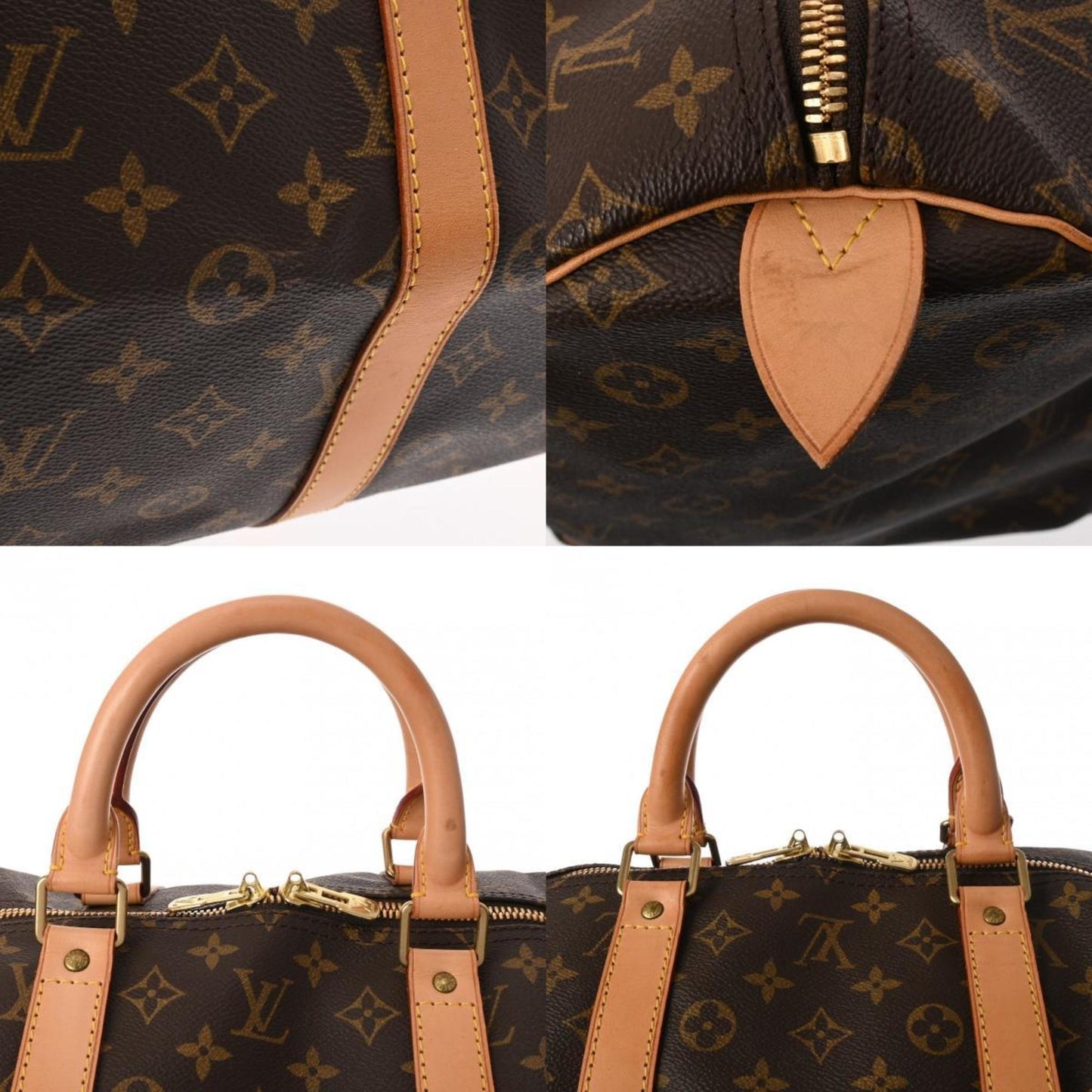 Louis Vuitton Keepall 55, Brown, Canvas, travel