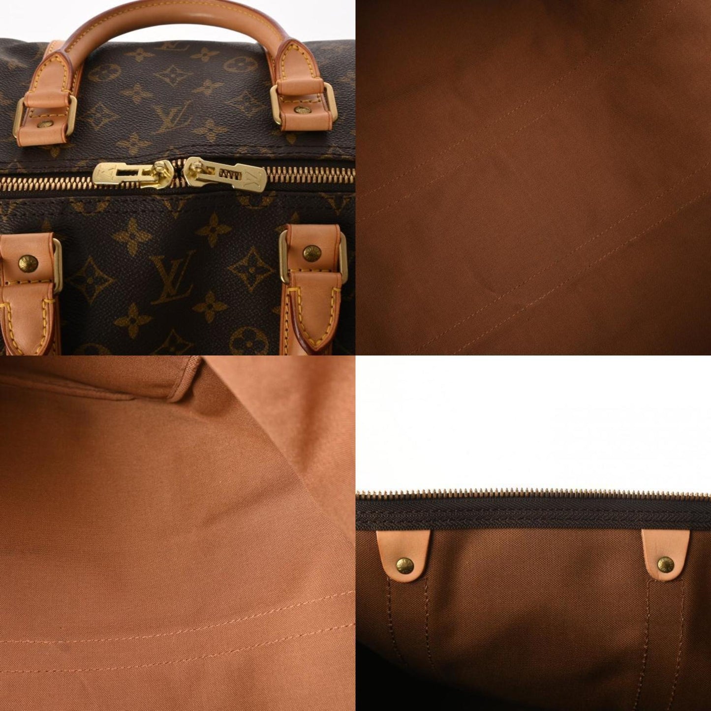 Louis Vuitton Keepall 55, Brown, Canvas, travel