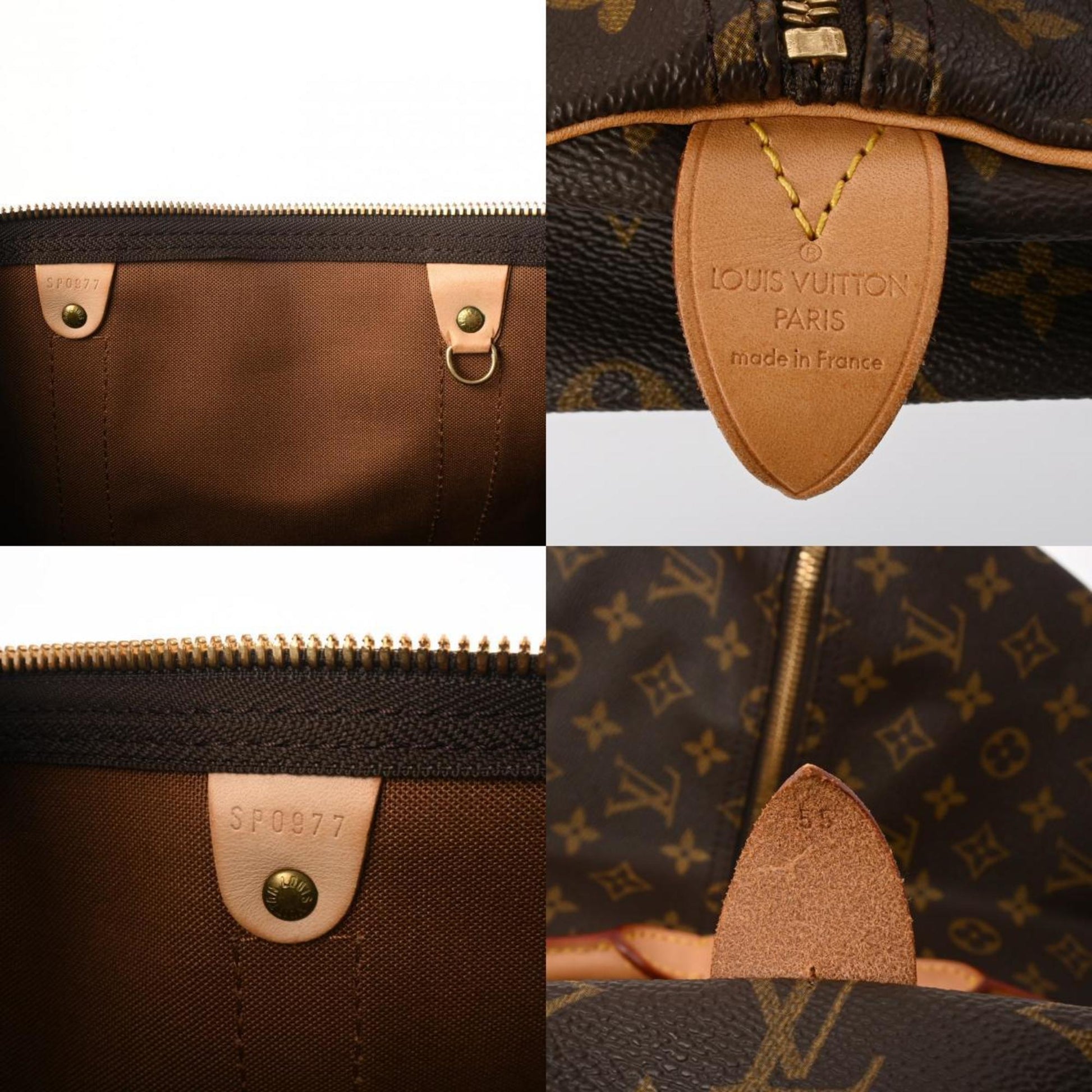 Louis Vuitton Keepall 55, Brown, Canvas, travel