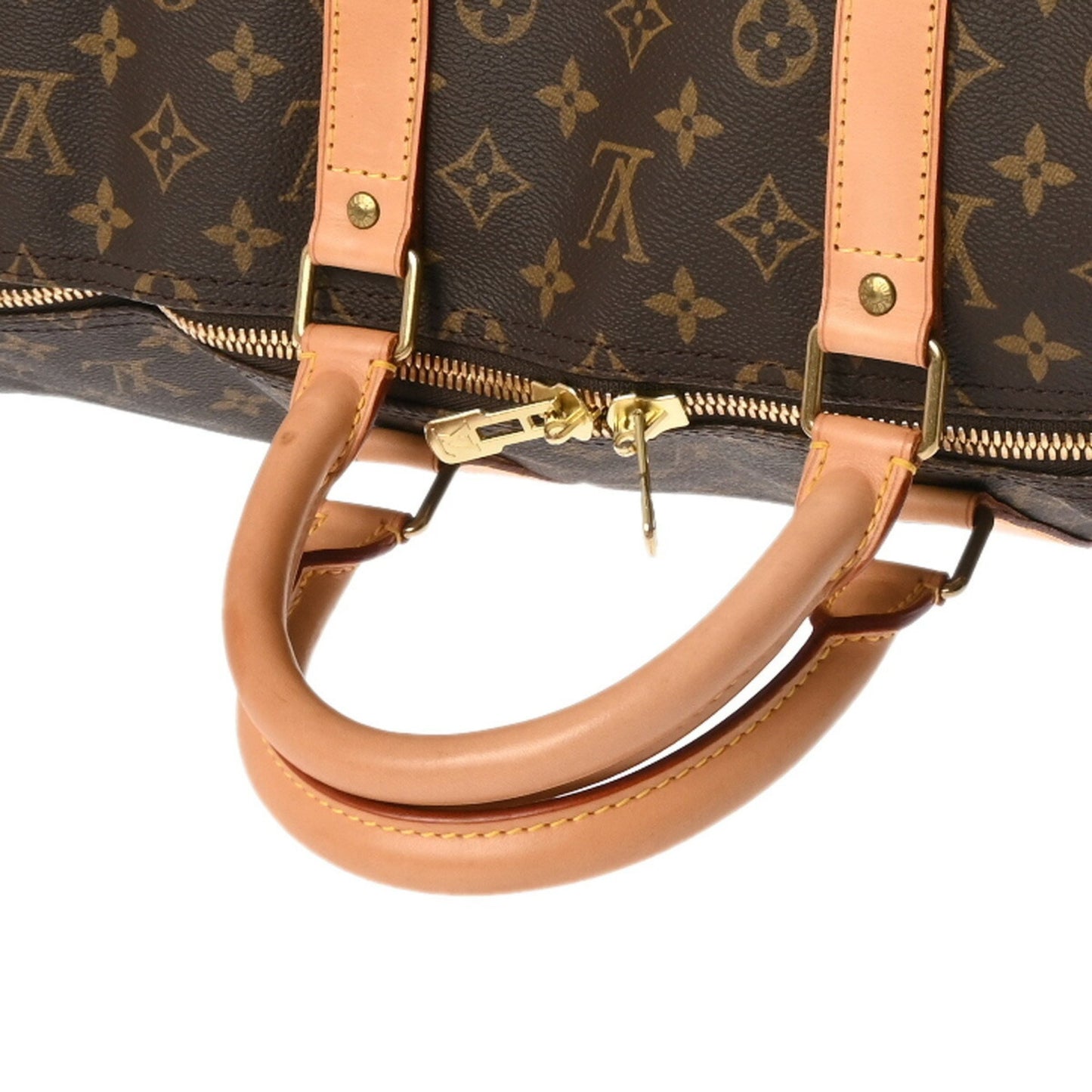 Louis Vuitton Keepall 55, Brown, Canvas, travel