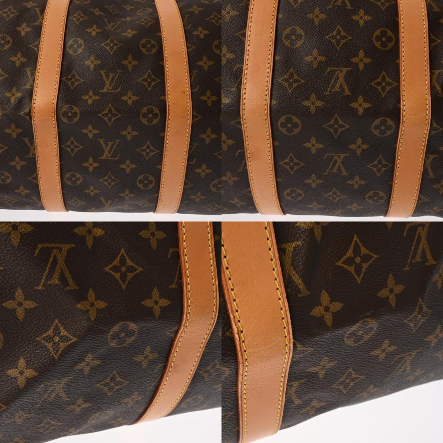 Louis Vuitton Keepall 55, Brown, Canvas, travel