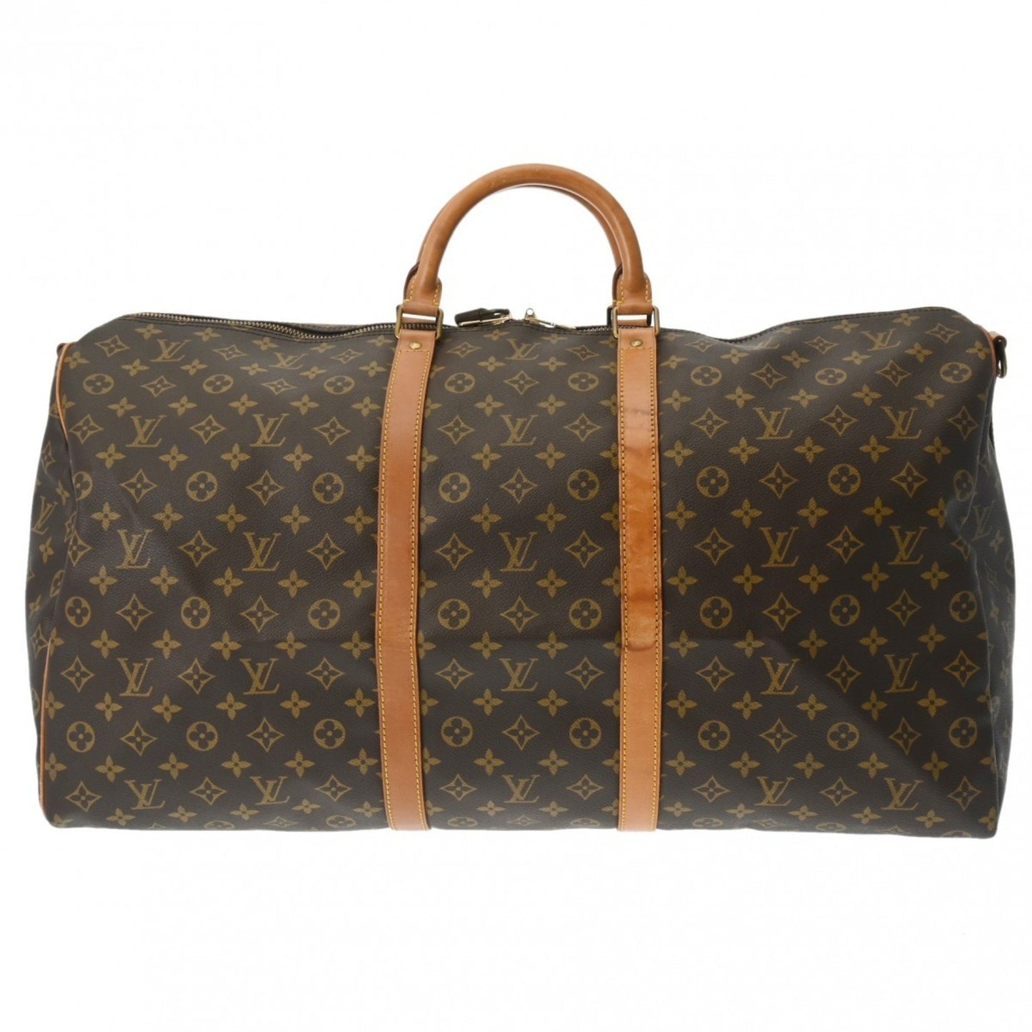 Louis Vuitton Keepall Bandoulière 60, Brown, Canvas, travel