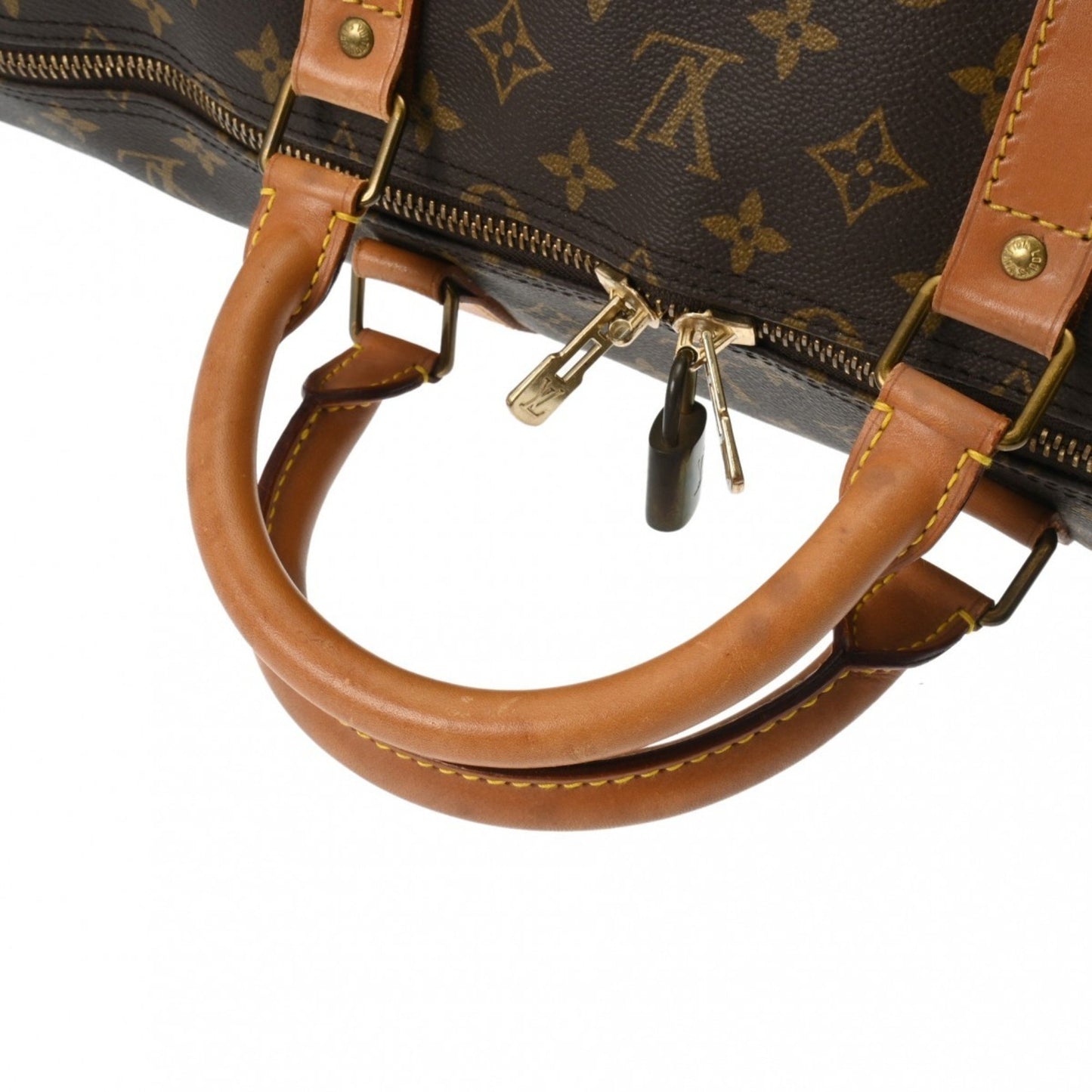 Louis Vuitton Keepall Bandoulière 60, Brown, Canvas, travel