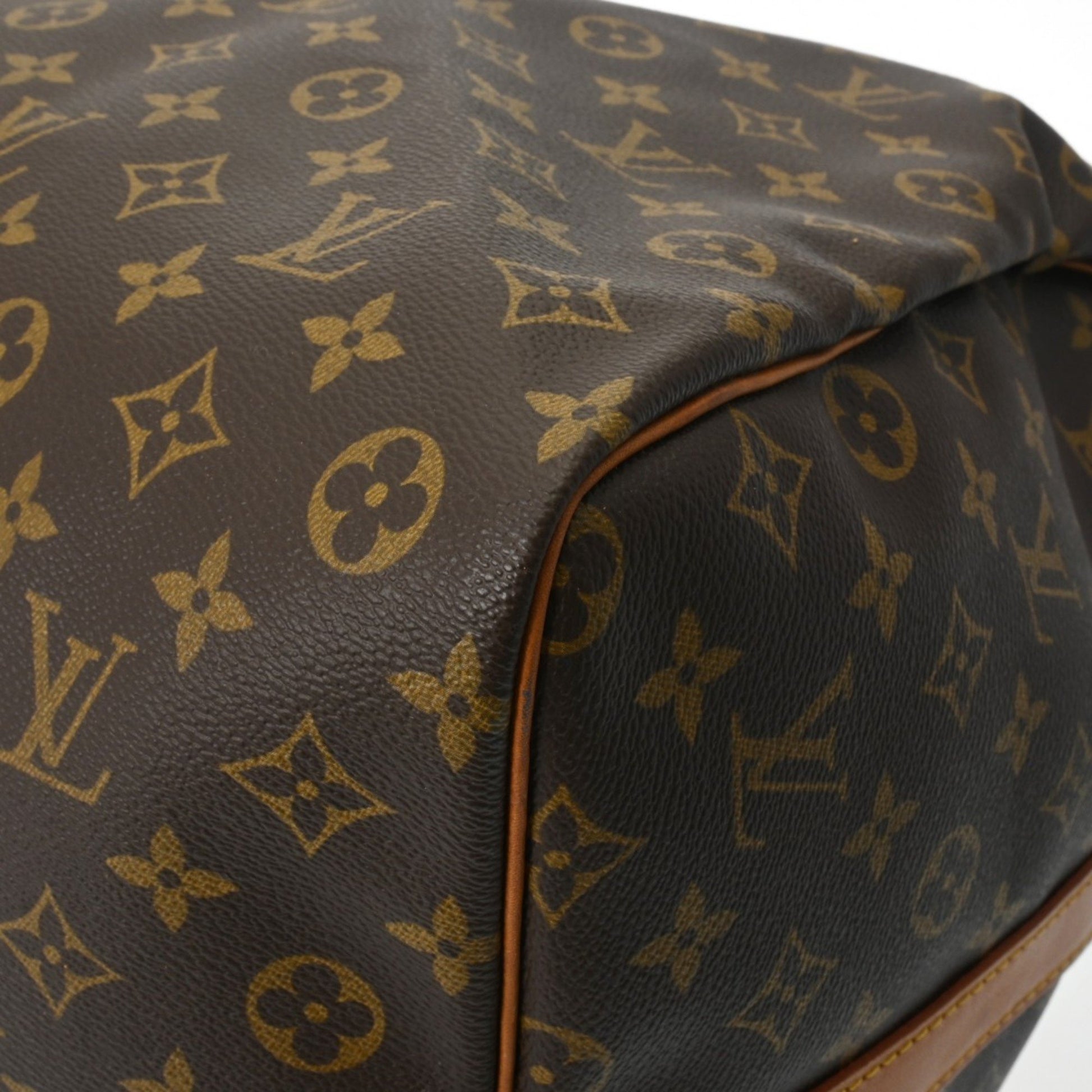 Louis Vuitton Keepall Bandoulière 60, Brown, Canvas, travel