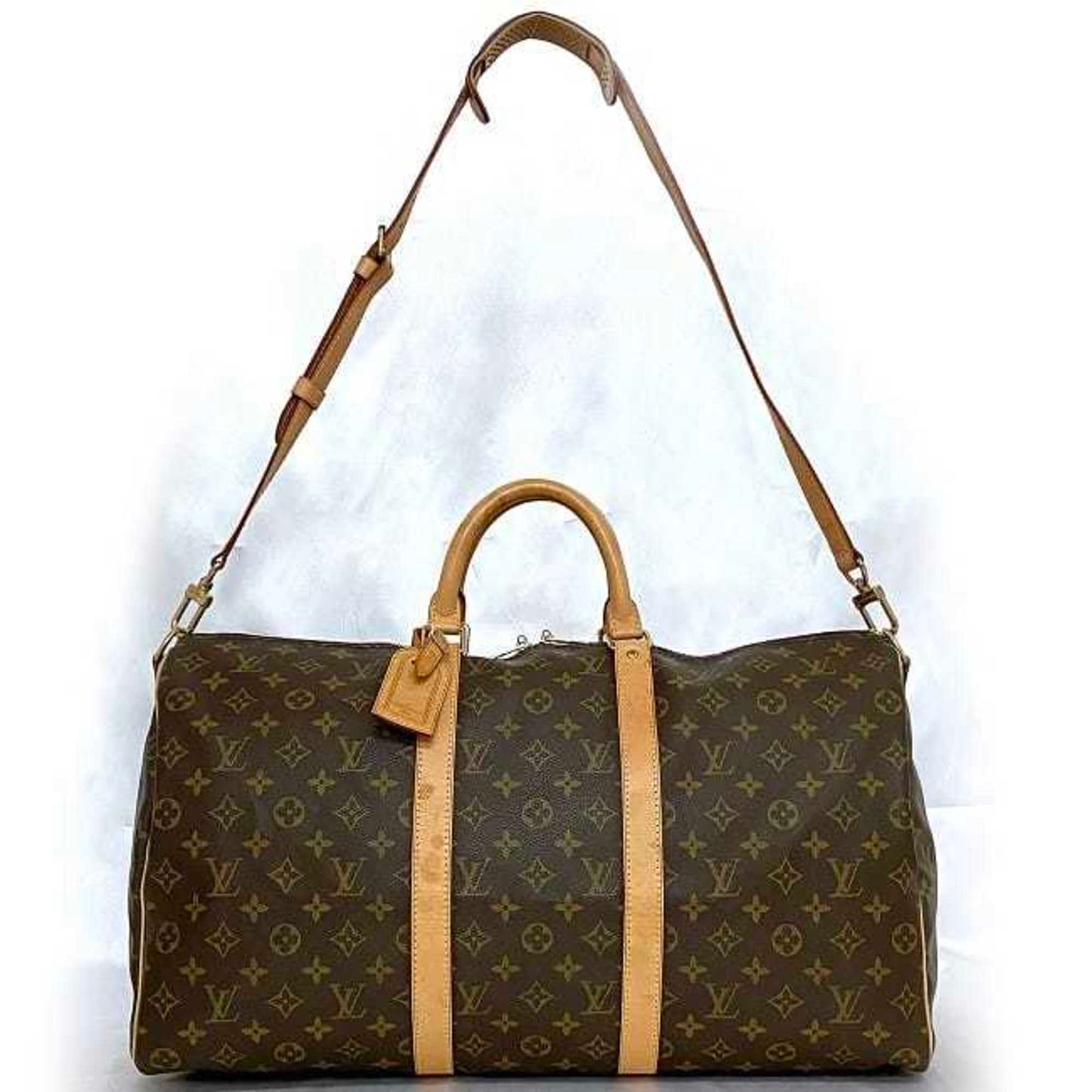 Louis Vuitton Keepall Bandouliere 50, Brown, Canvas, travel