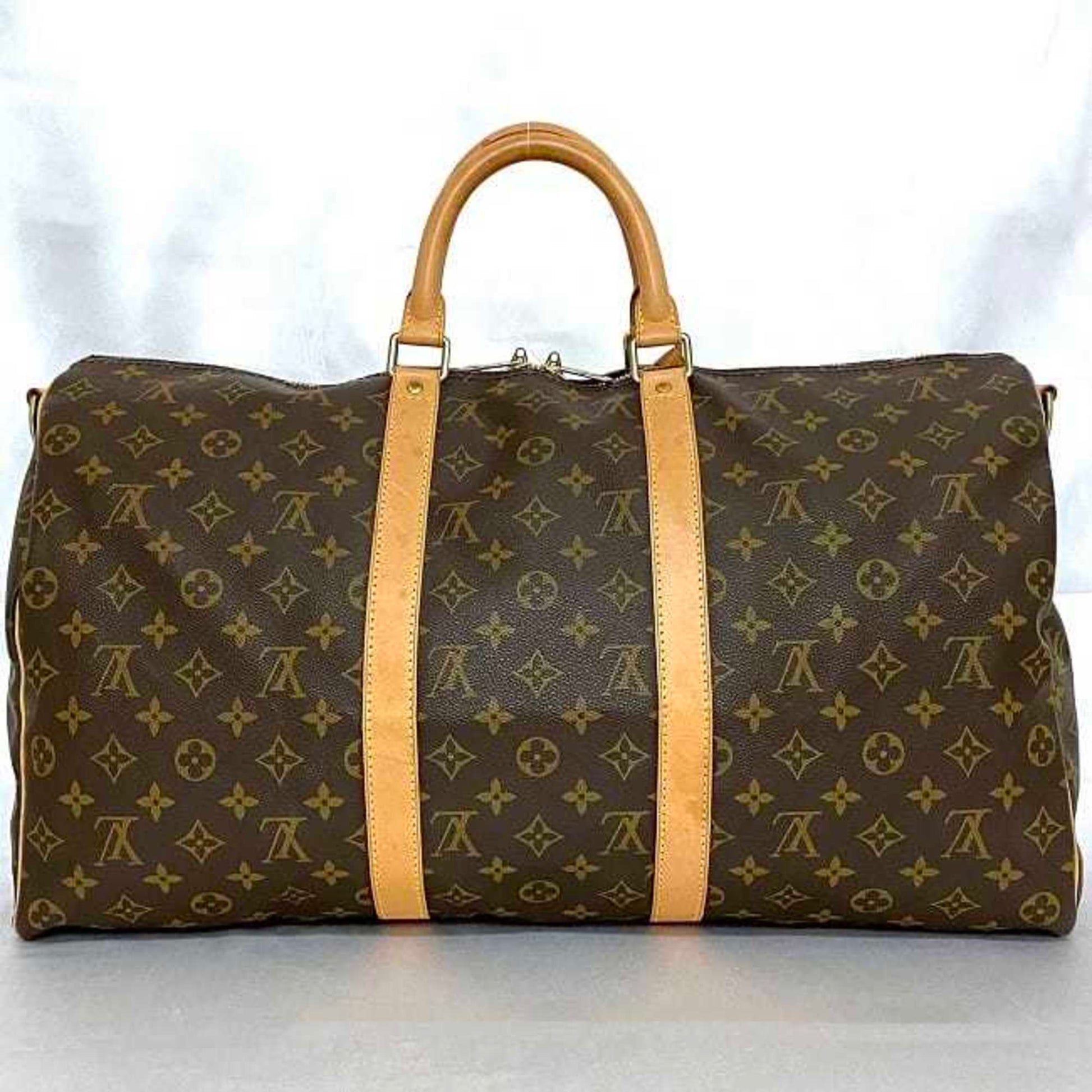 Louis Vuitton Keepall Bandouliere 50, Brown, Canvas, travel