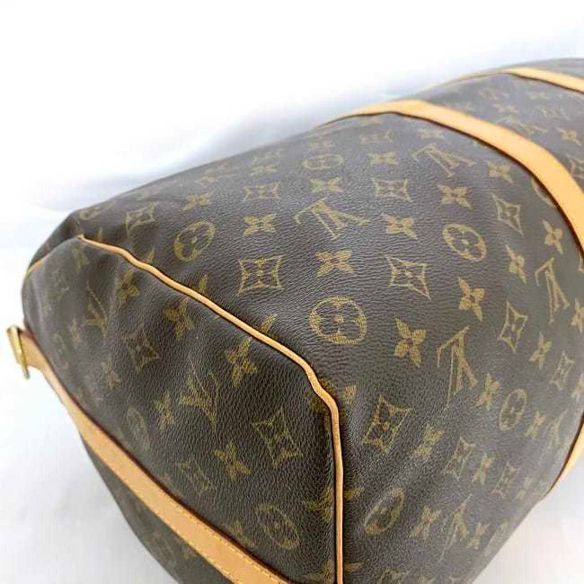 Louis Vuitton Keepall Bandouliere 50, Brown, Canvas, travel