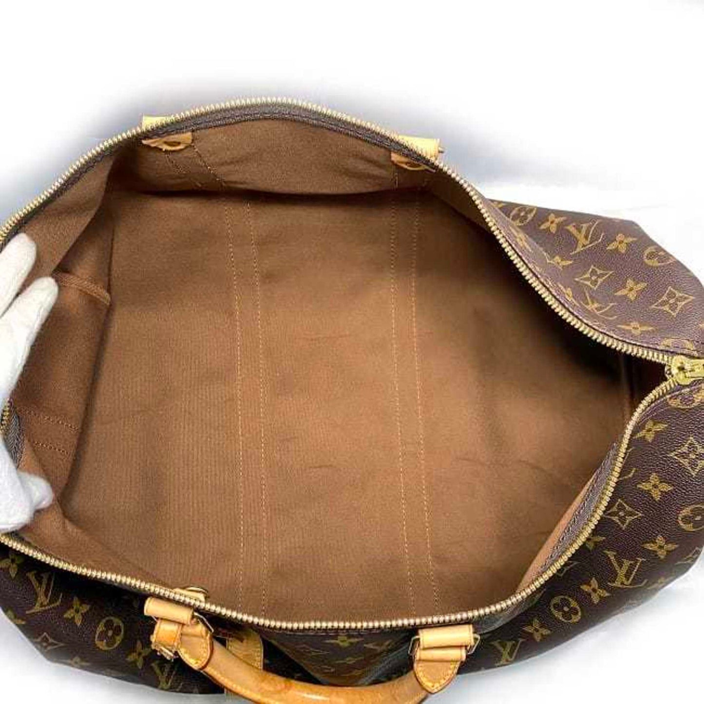 Louis Vuitton Keepall Bandouliere 50, Brown, Canvas, travel