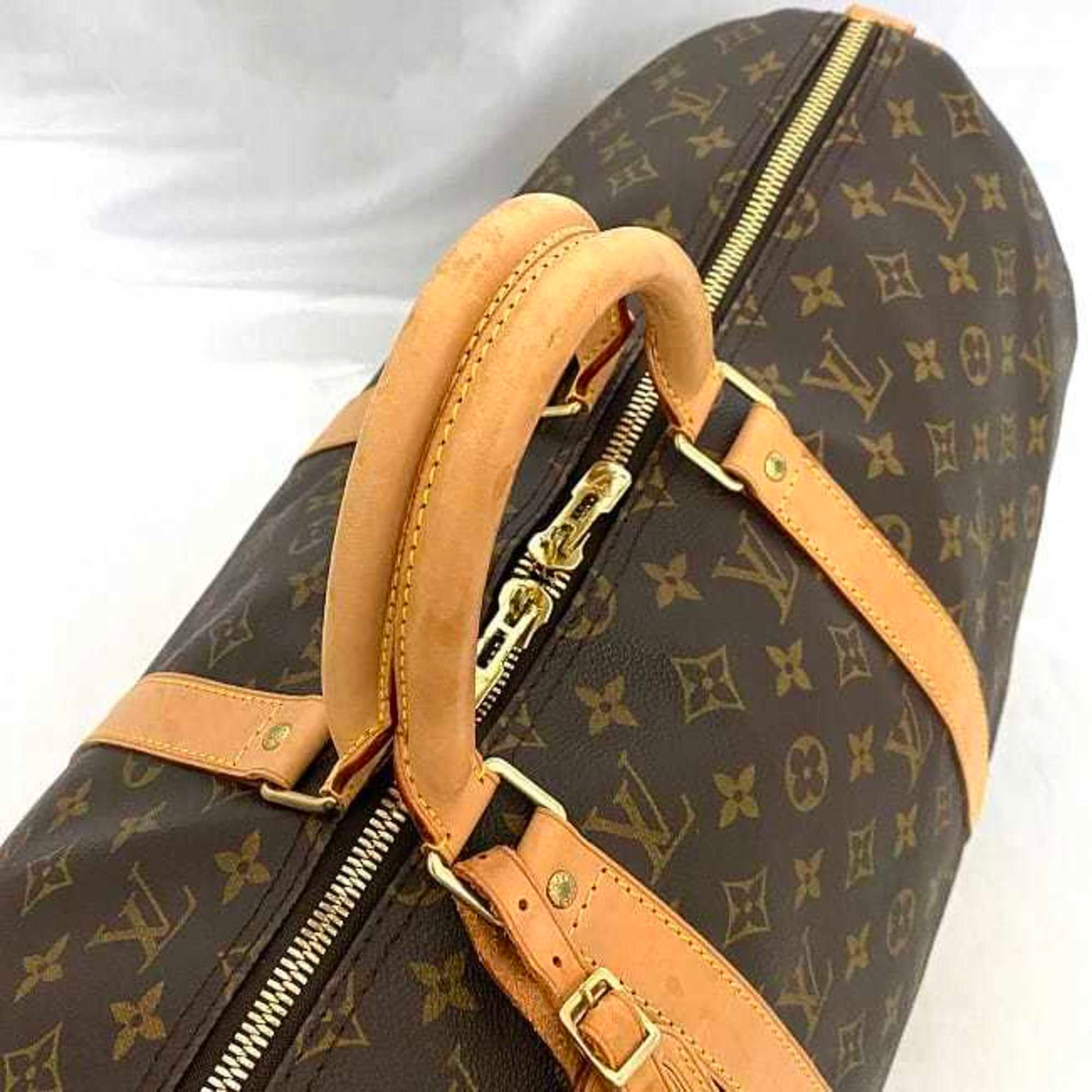 Louis Vuitton Keepall Bandouliere 50, Brown, Canvas, travel