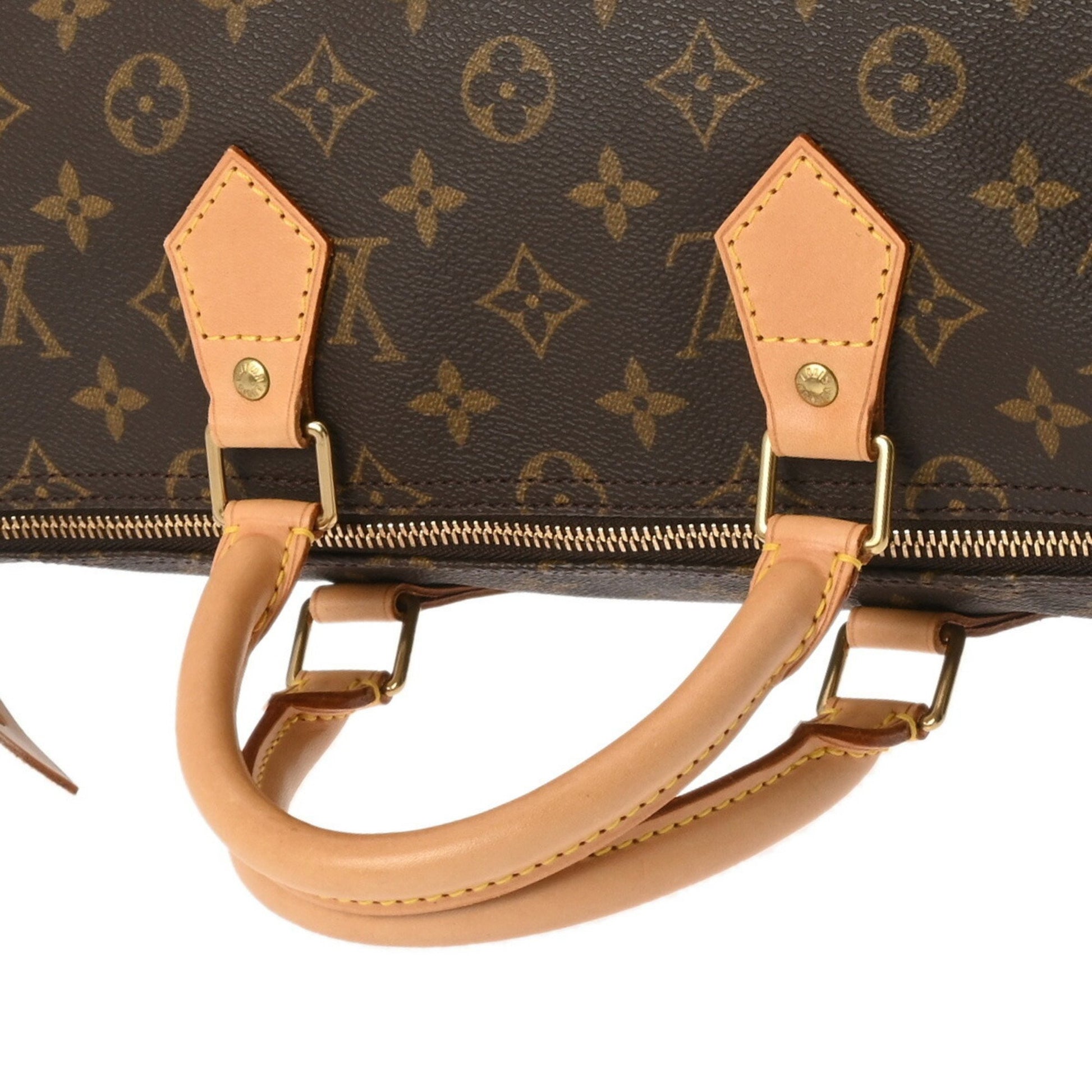 Louis Vuitton Speedy 35, Brown, Canvas, handbag