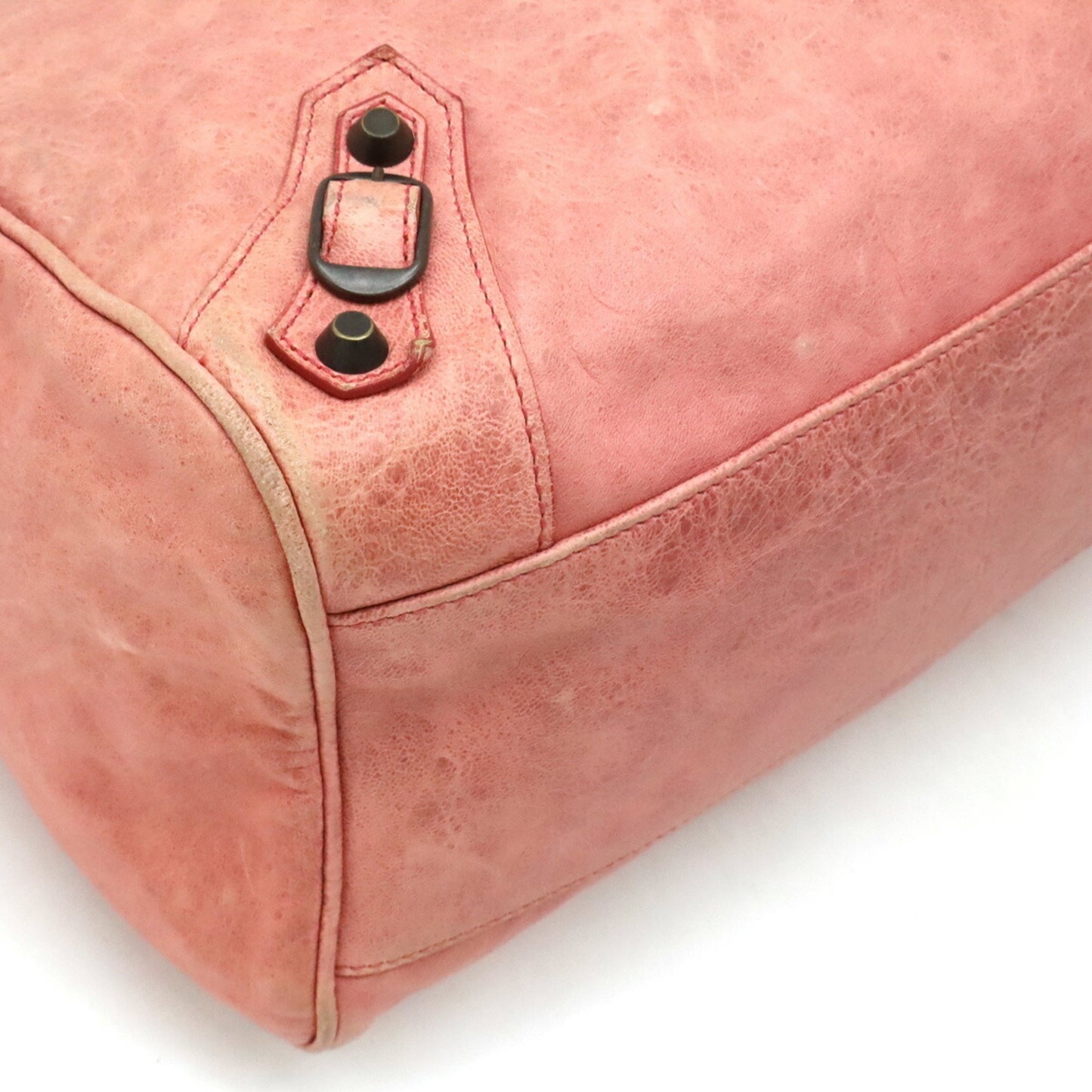 Balenciaga City, Pink, Leather, handbag