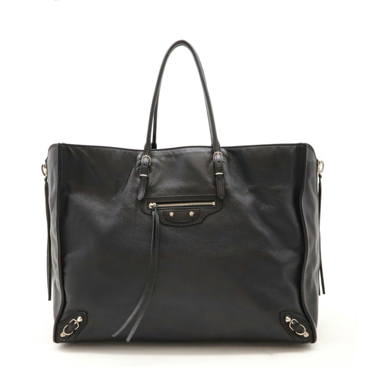 Balenciaga City, Black, Leather, shoulder