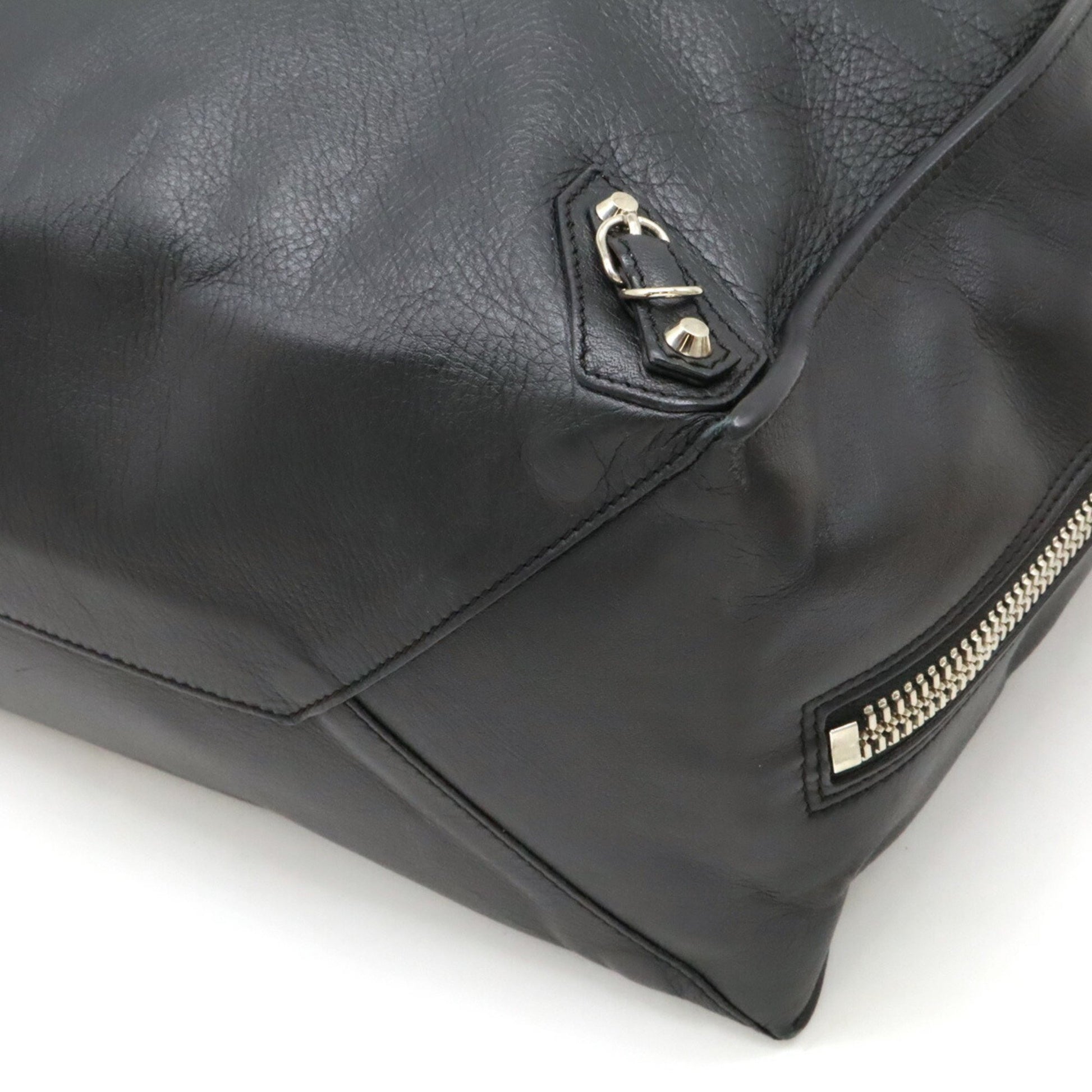 Balenciaga City, Black, Leather, shoulder