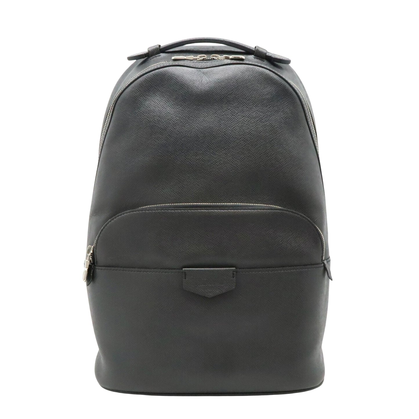 Louis Vuitton Anton, Black, Leather, backpack