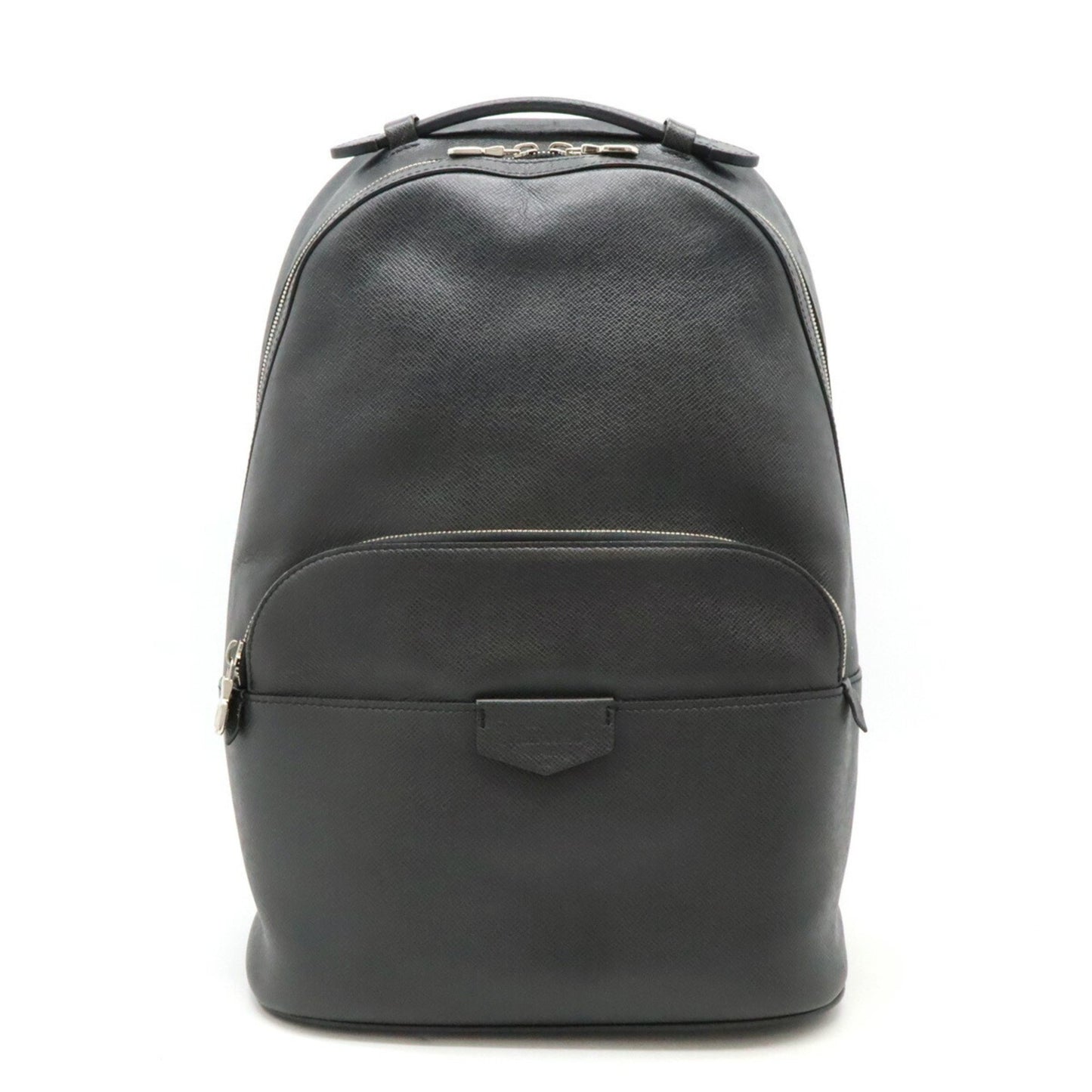 Louis Vuitton Anton, Black, Leather, backpack