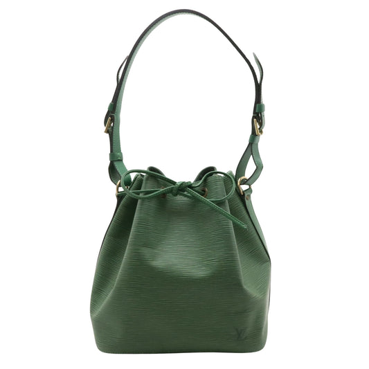 Louis Vuitton Petit Noé, Green, Leather, shoulder