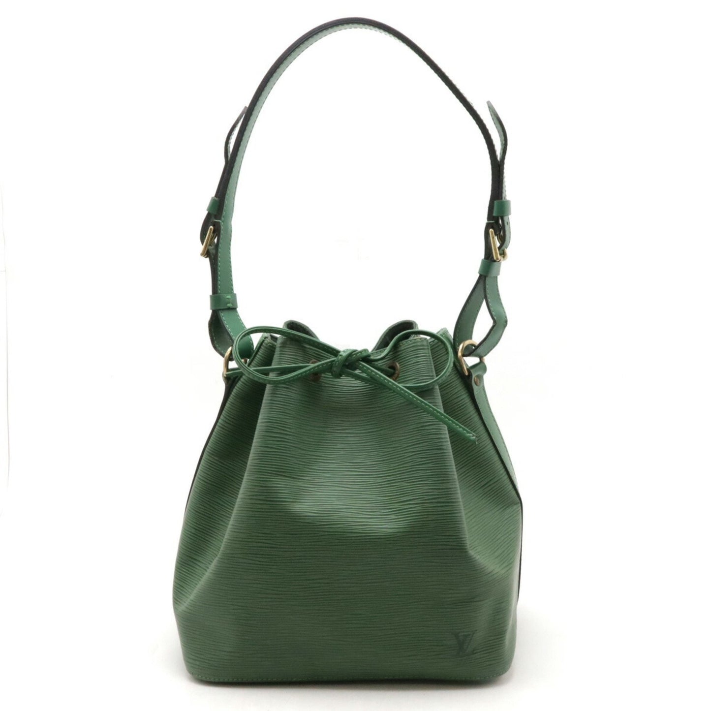 Louis Vuitton Petit Noé, Green, Leather, shoulder