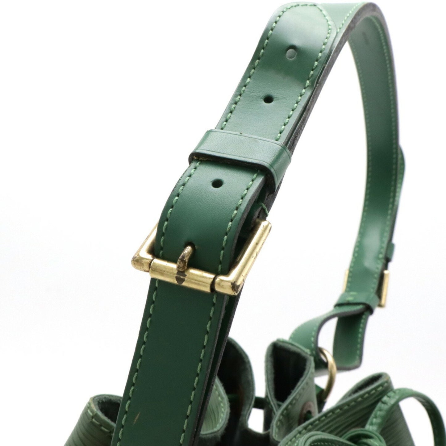 Louis Vuitton Petit Noé, Green, Leather, shoulder