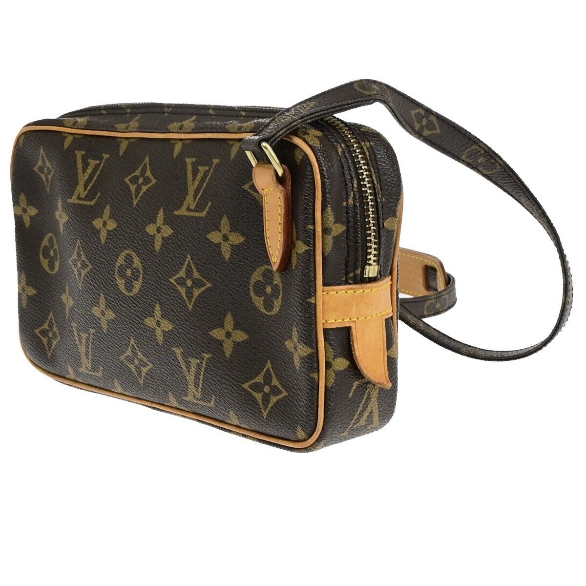 Louis Vuitton Marly, Brown, Canvas, shoulder