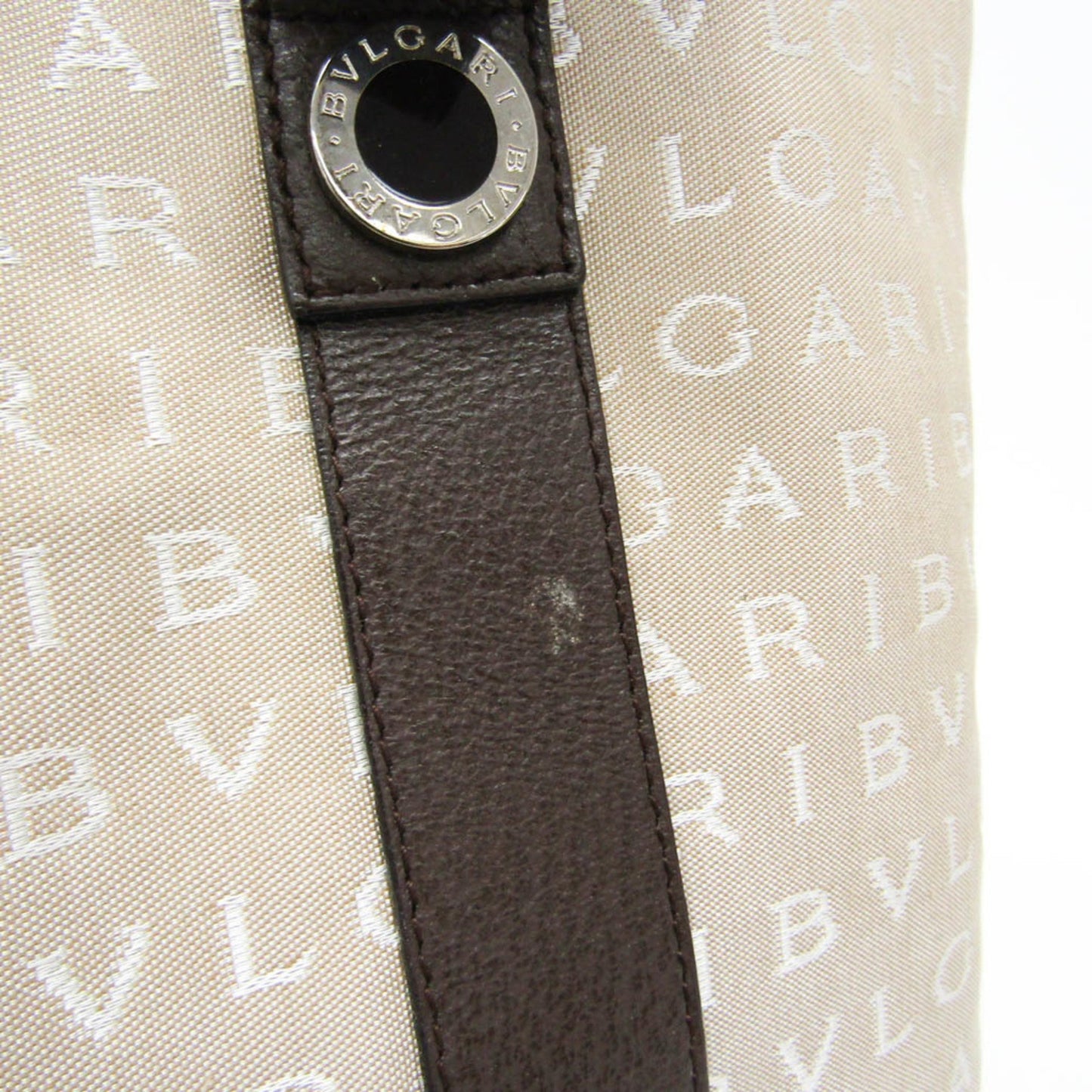 Bulgari Logo mania, Beige, Canvas, tote