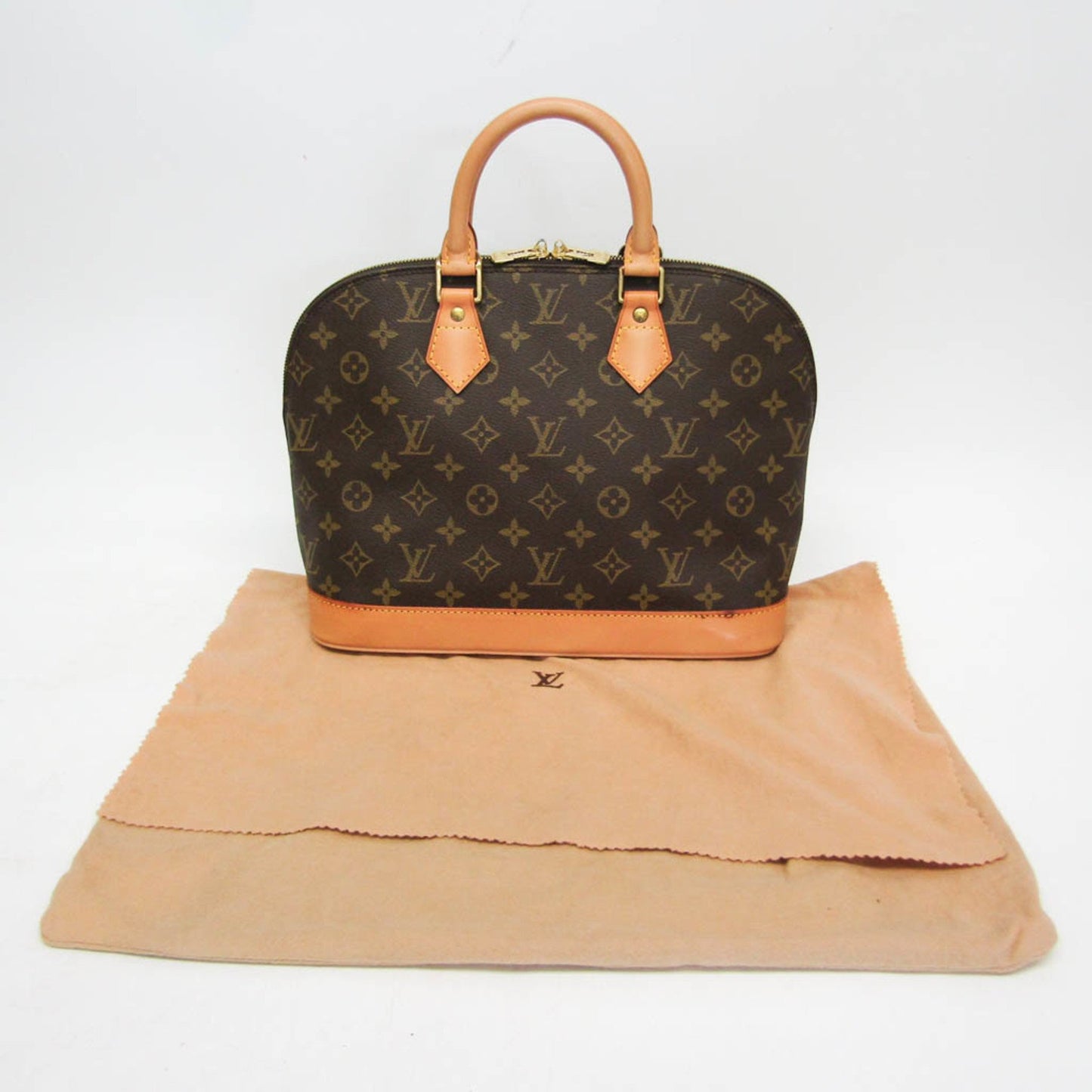 Louis Vuitton Alma, Brown, Canvas, handbag