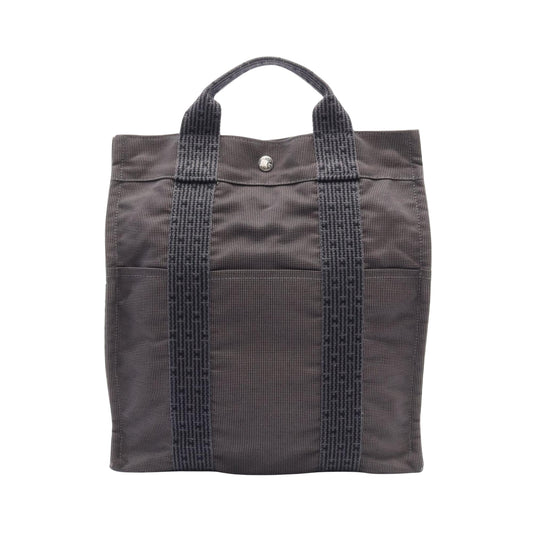 Hermès Herline, Grey, Canvas, backpack