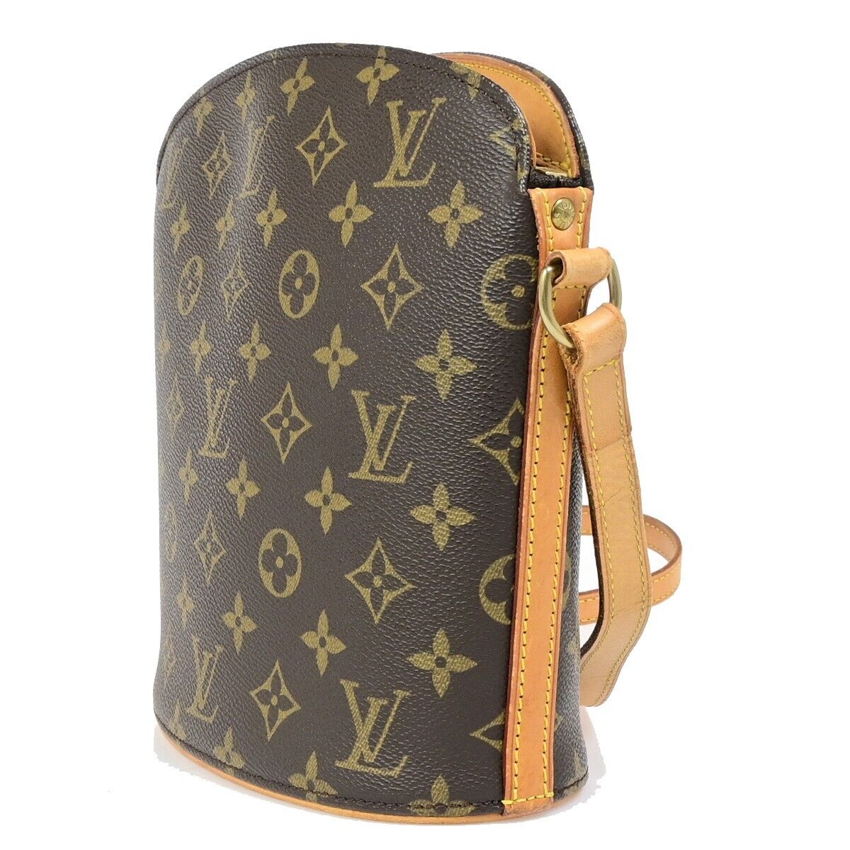 Louis Vuitton Drouot, Brown, Canvas, shoulder