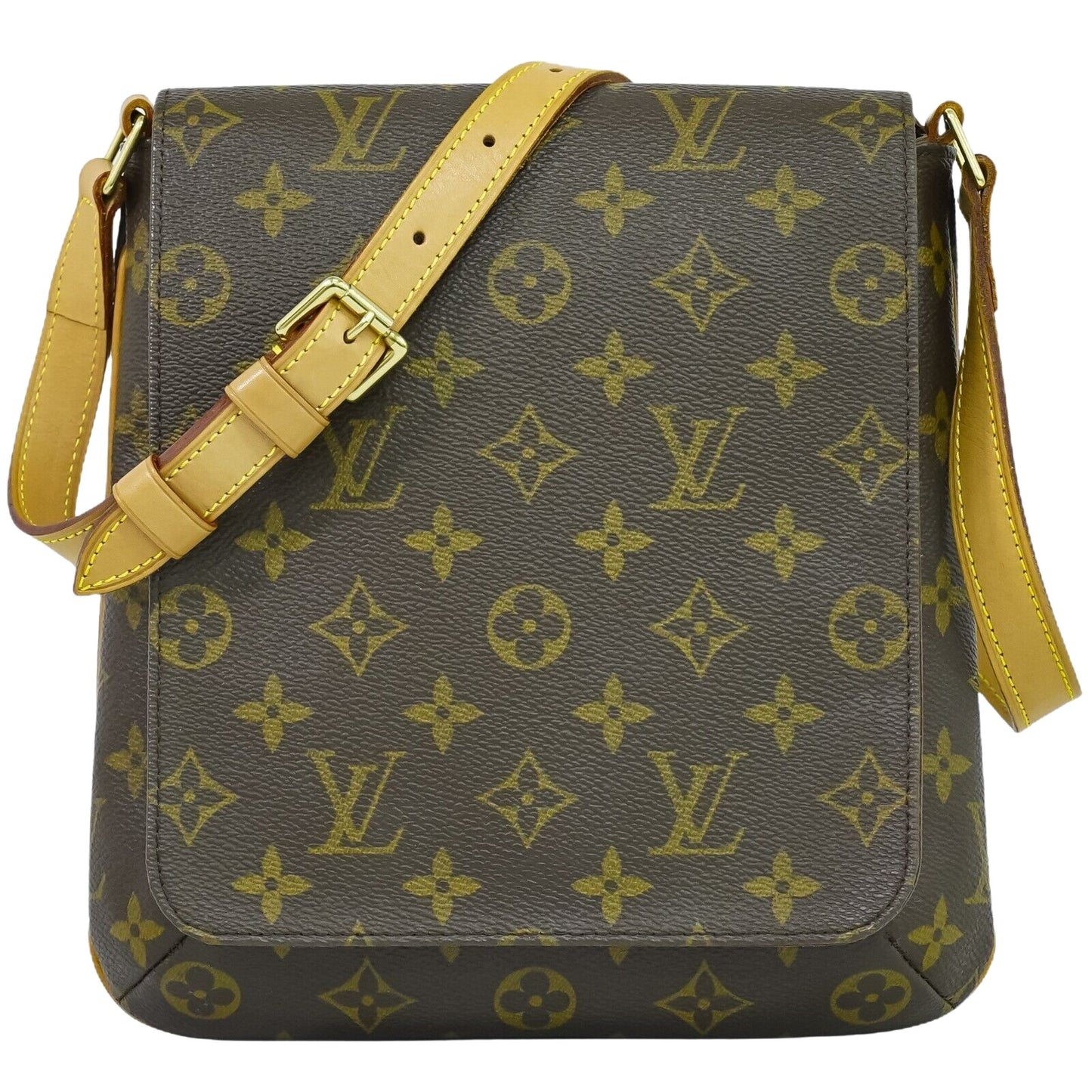 Louis Vuitton Musette Salsa, Brown, Canvas, shoulder