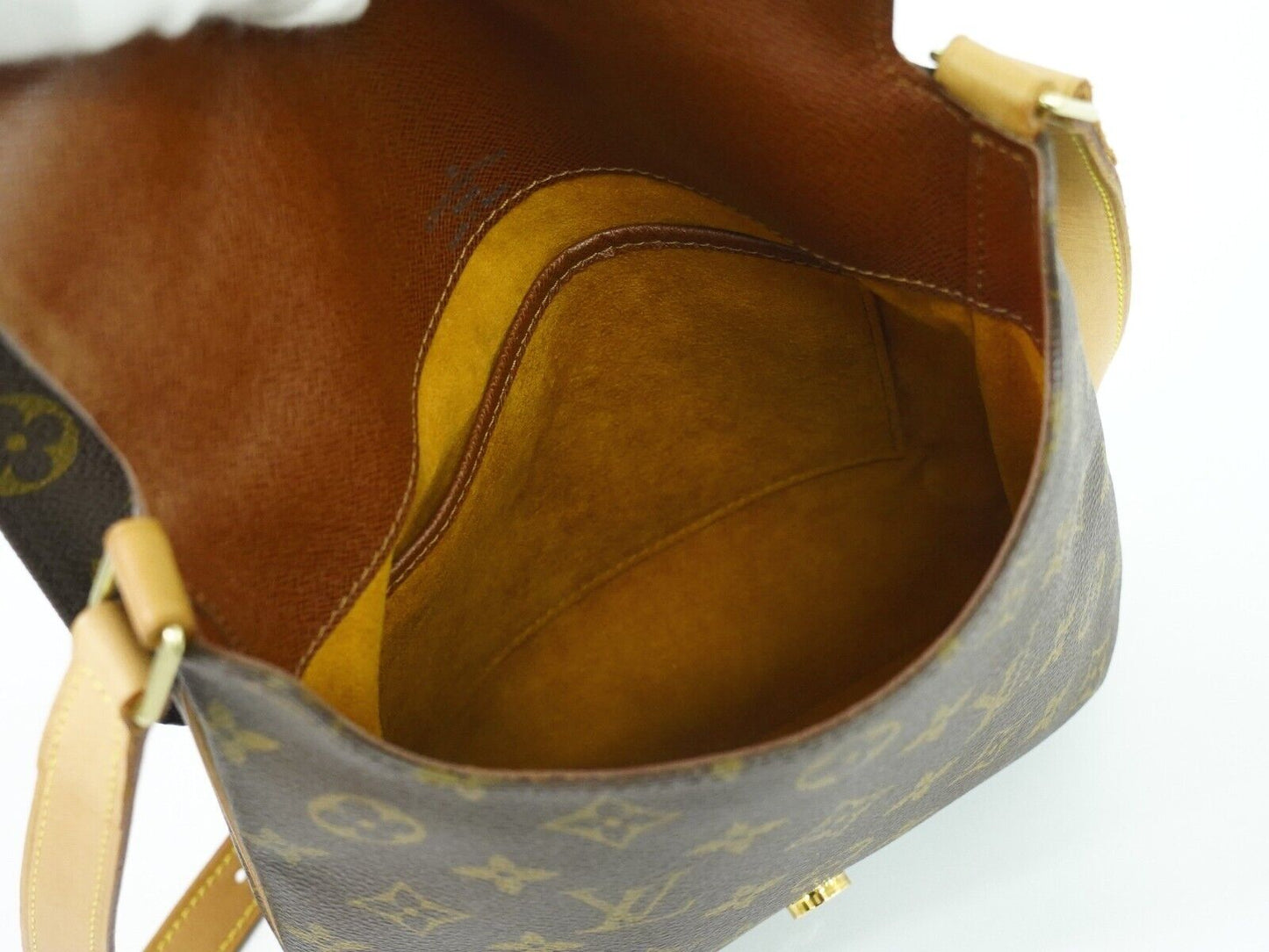 Louis Vuitton Musette Salsa, Brown, Canvas, shoulder