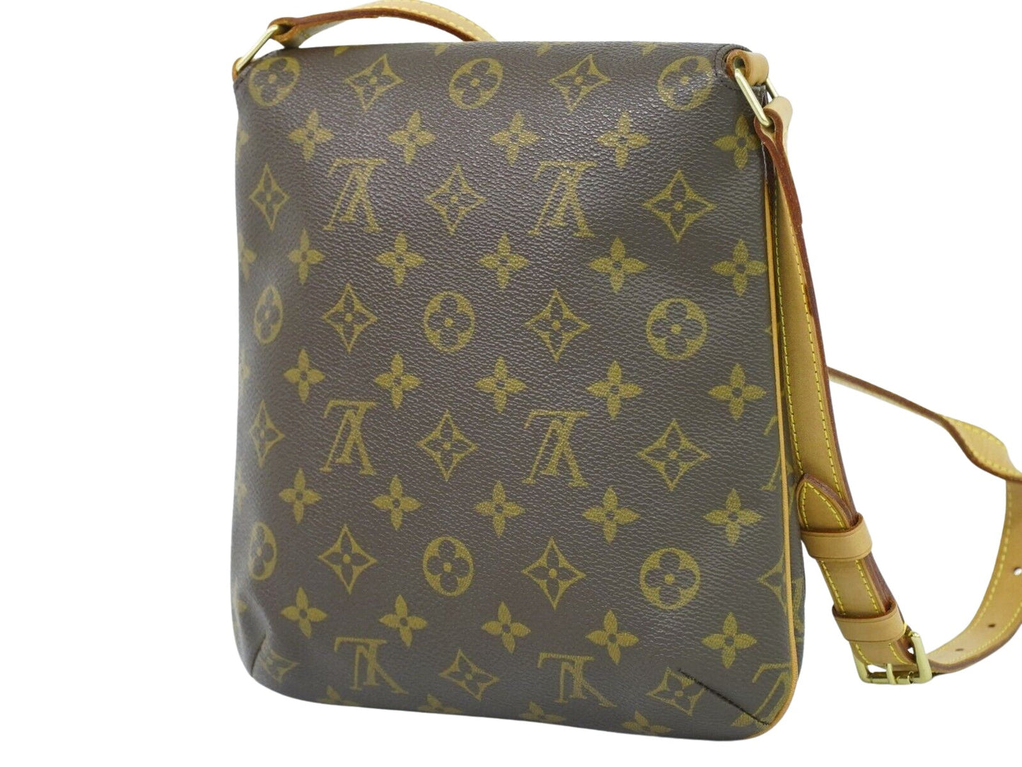 Louis Vuitton Musette Salsa, Brown, Canvas, shoulder