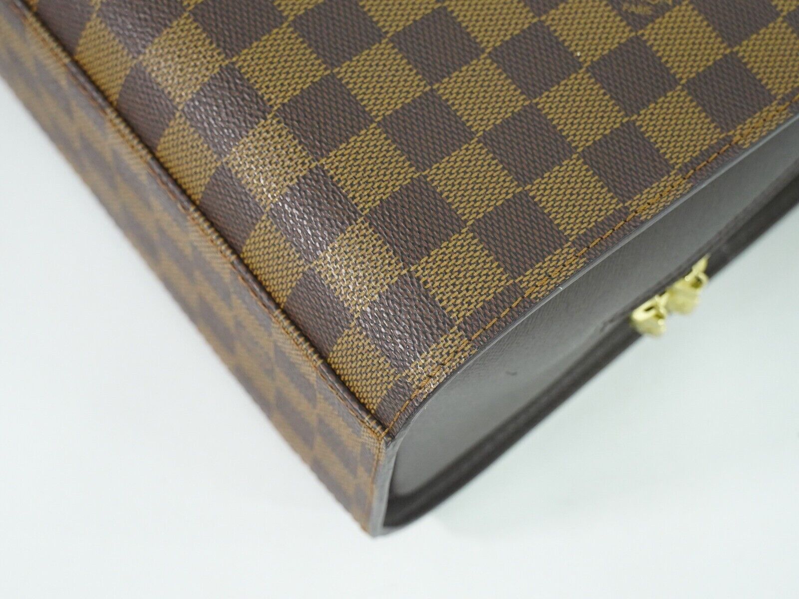 Louis Vuitton Triana, Brown, Canvas, handbag