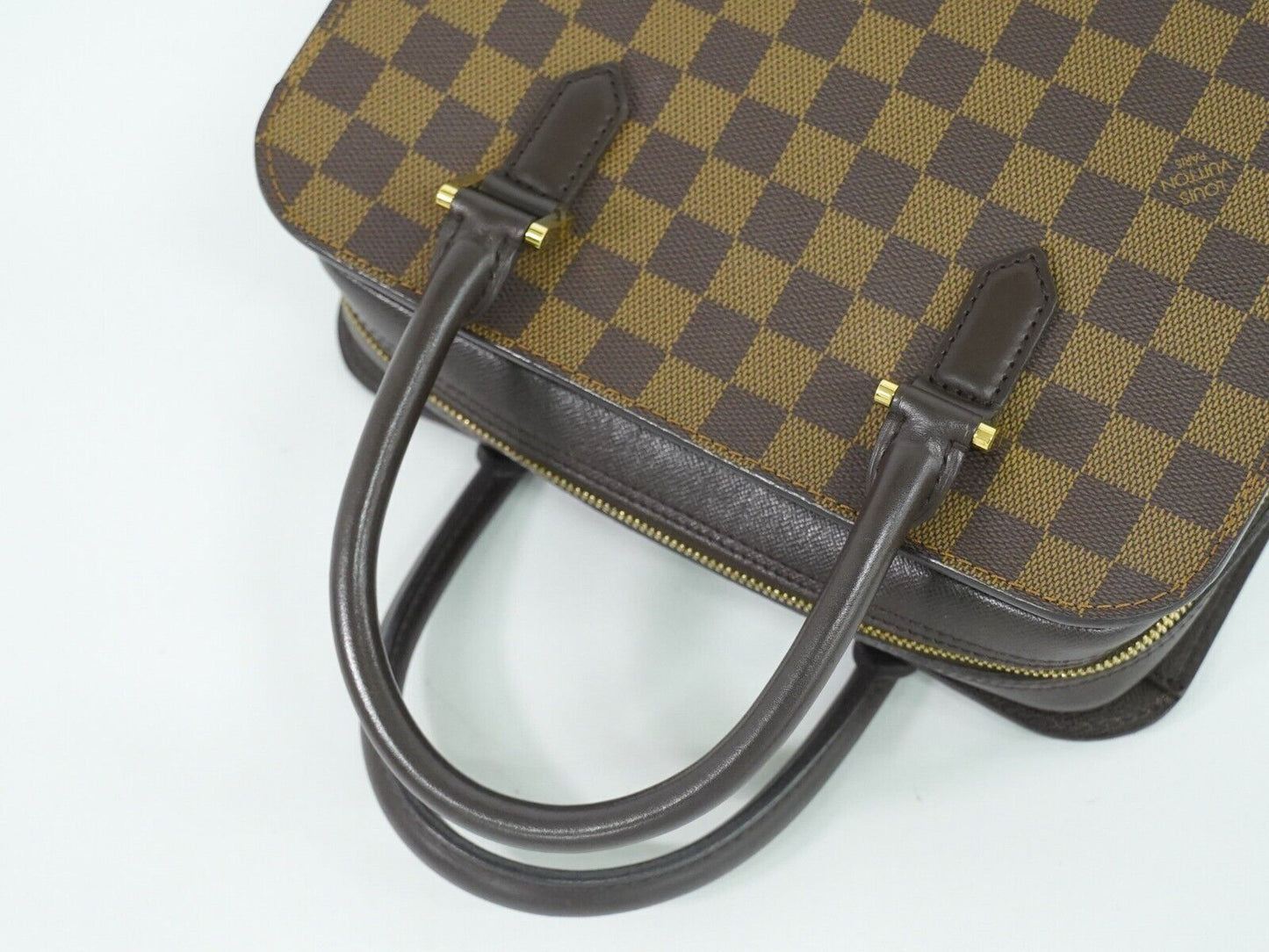 Louis Vuitton Triana, Brown, Canvas, handbag