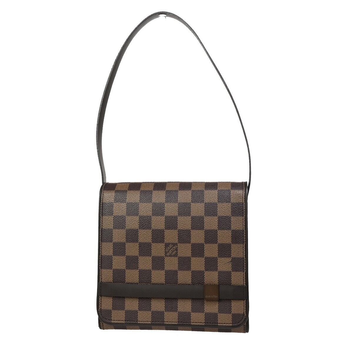 Louis Vuitton Belem MM, Brown, Canvas, handbag