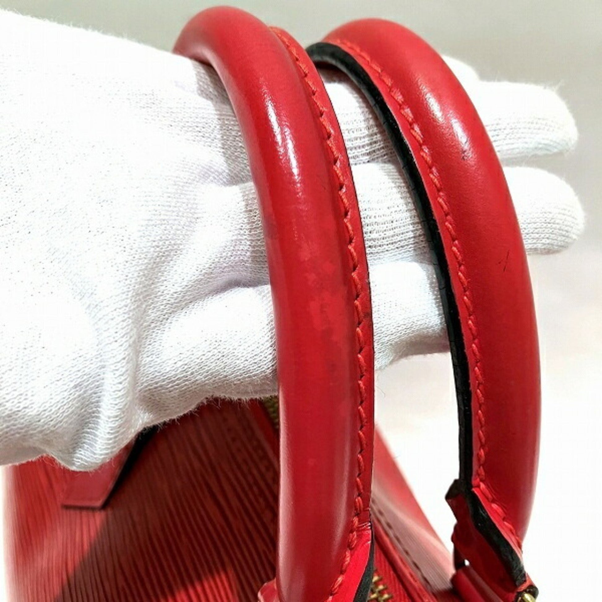 Louis Vuitton Speedy 25, Red, Leather, handbag