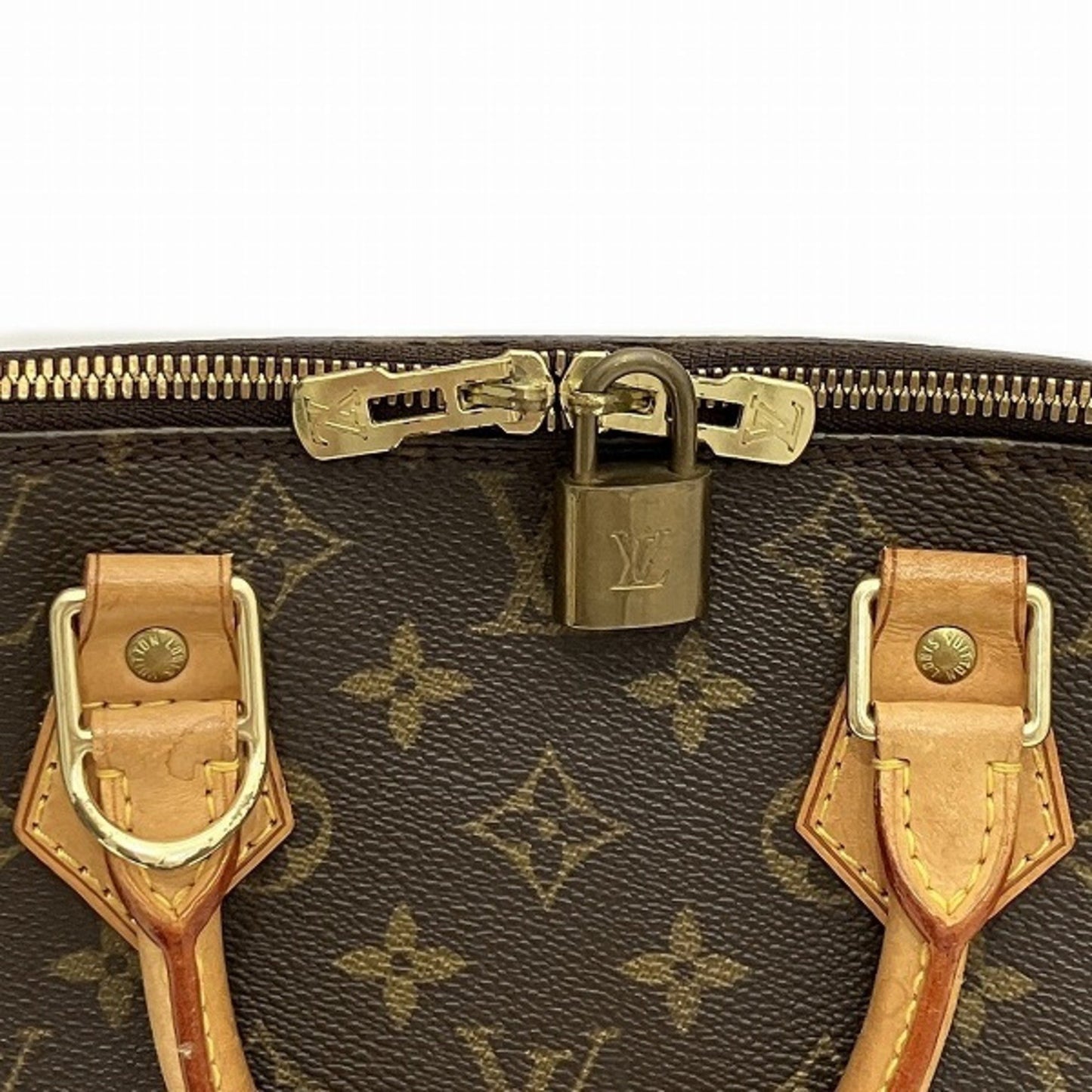 Louis Vuitton Alma, Brown, Canvas, handbag