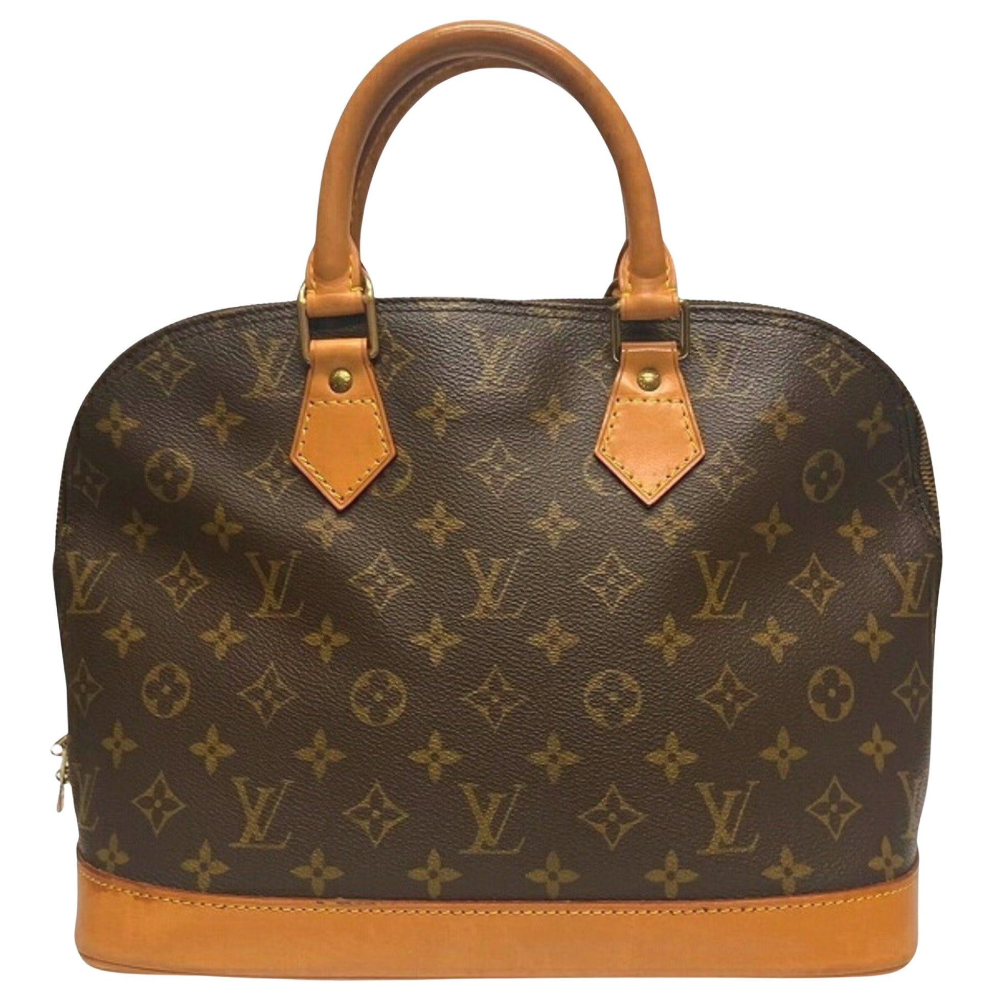 Louis Vuitton Alma, Brown, Canvas, handbag