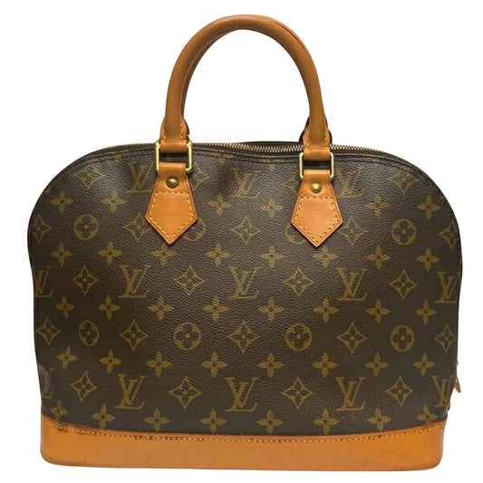 Louis Vuitton Alma, Brown, Canvas, handbag