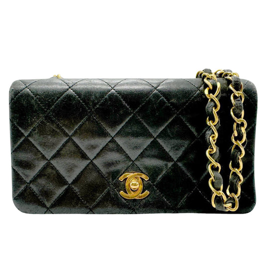 Chanel Timeless, Black, Leather, clutch