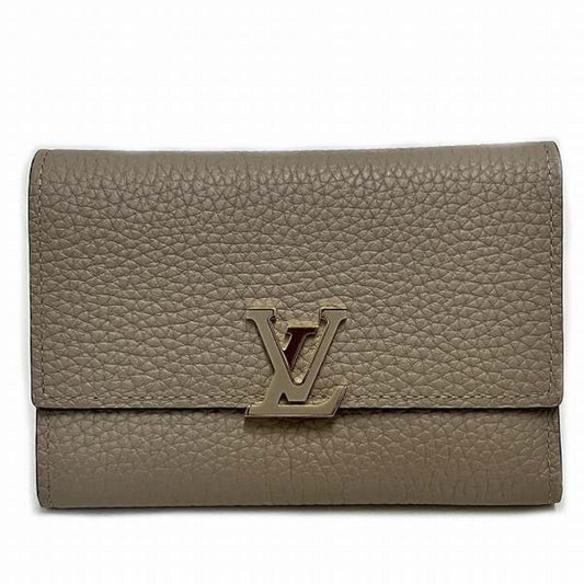 Louis Vuitton Capucines, Beige, Leather, wallet