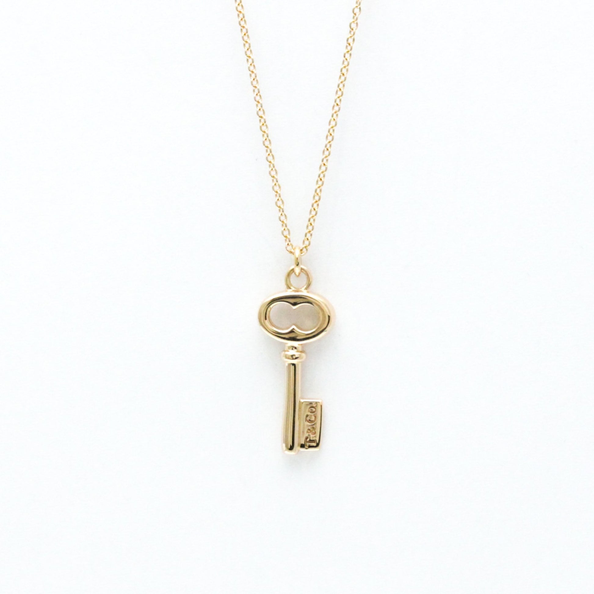 Tiffany & Co Oval key, Gold, Rose Gold, necklace