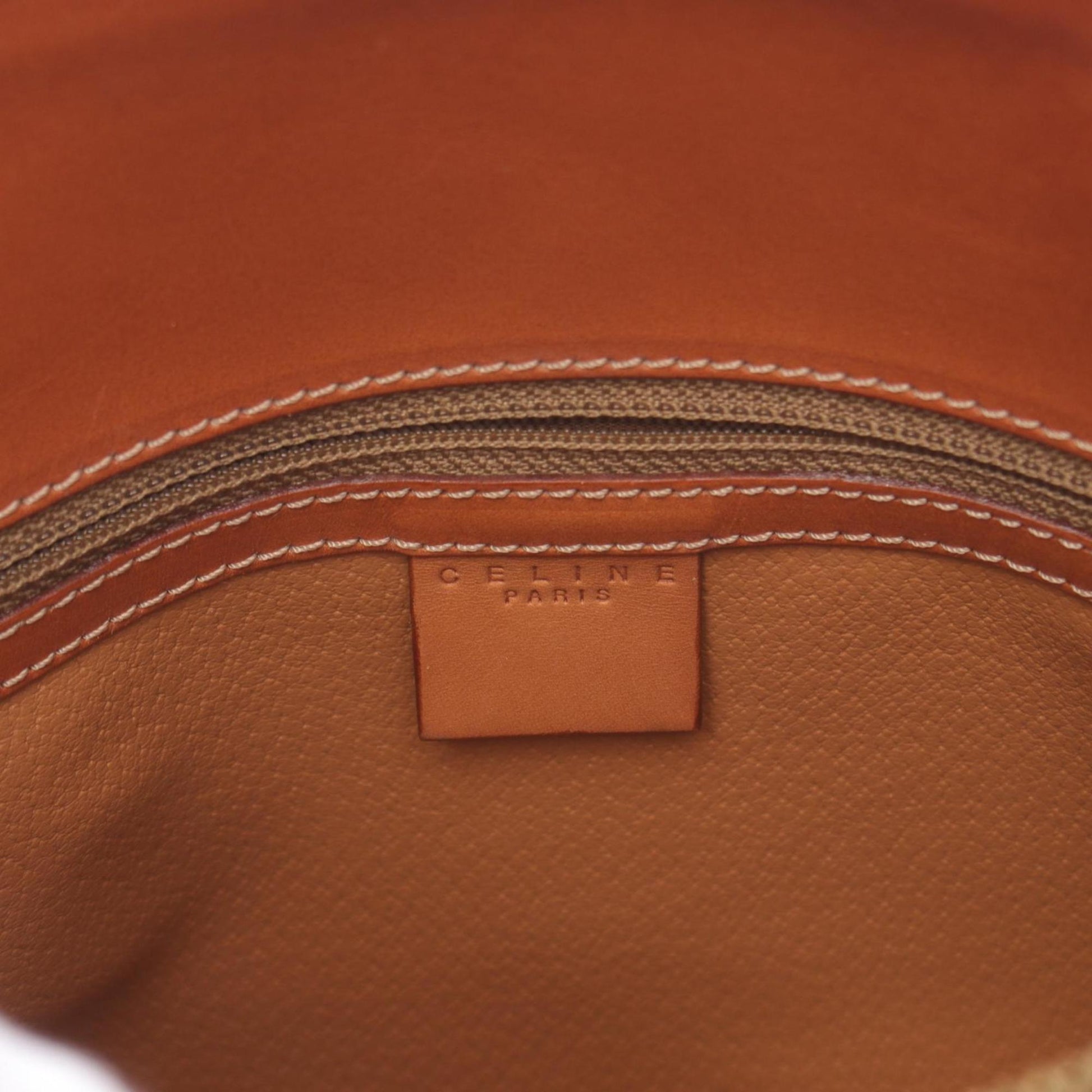 Céline Macadam, Brown, Canvas, shoulder