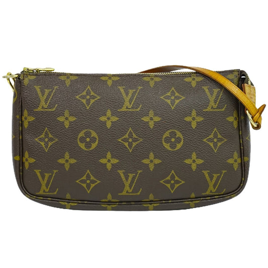 Louis Vuitton Pochette accessoires, Brown, Canvas, clutch