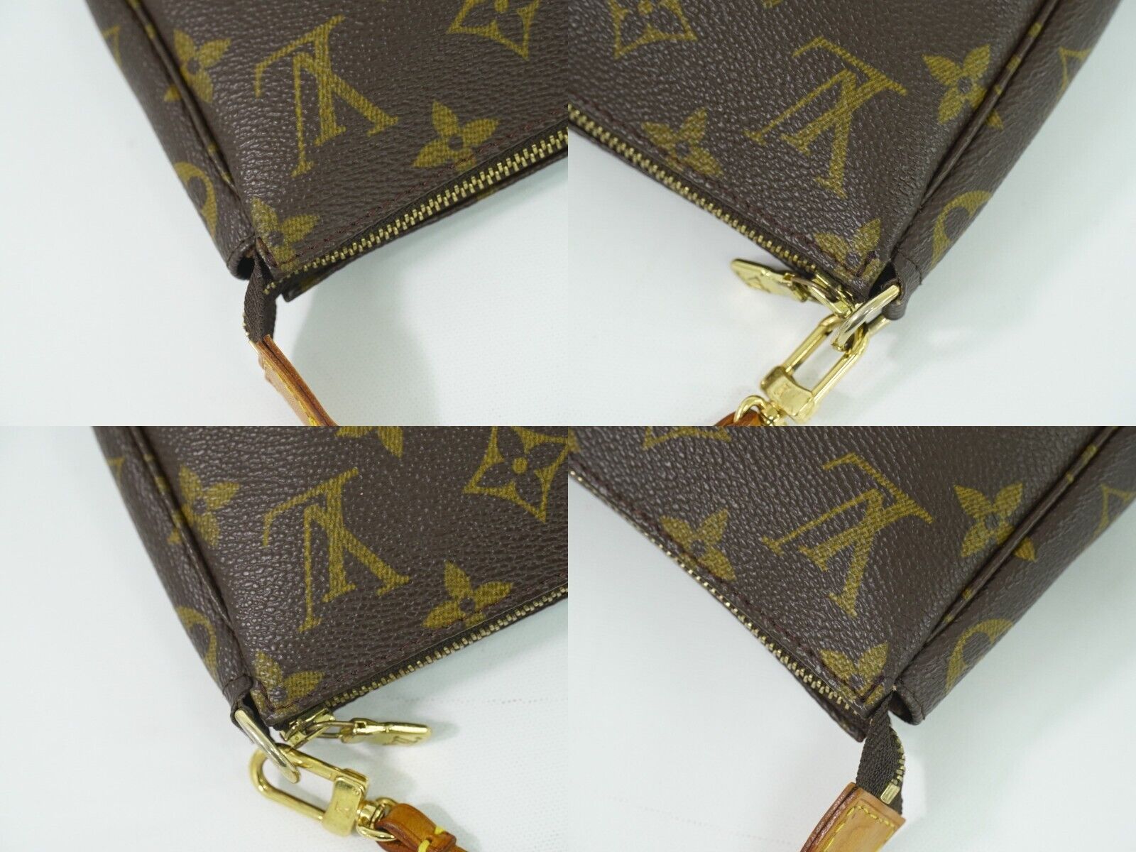 Louis Vuitton Pochette accessoires, Brown, Canvas, clutch