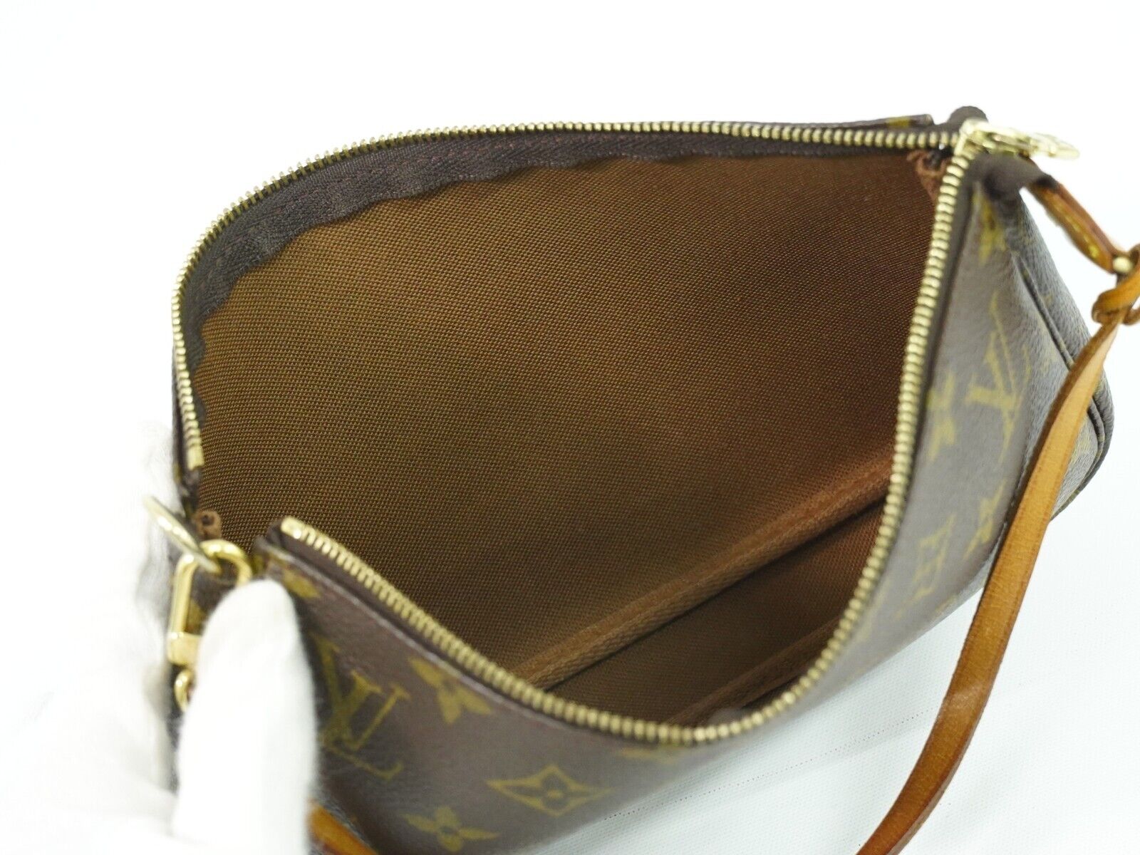 Louis Vuitton Pochette accessoires, Brown, Canvas, clutch