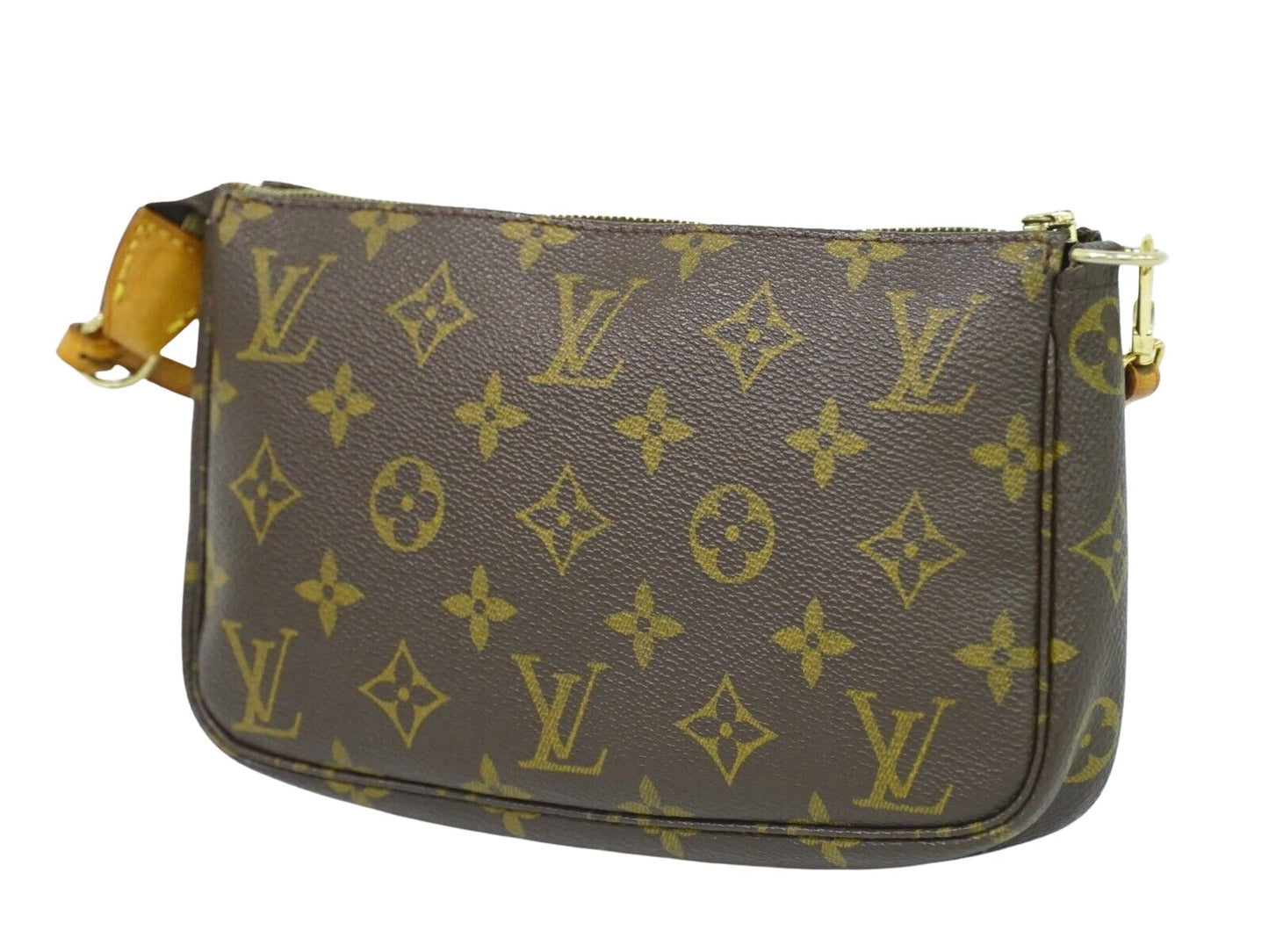 Louis Vuitton Pochette accessoires, Brown, Canvas, clutch