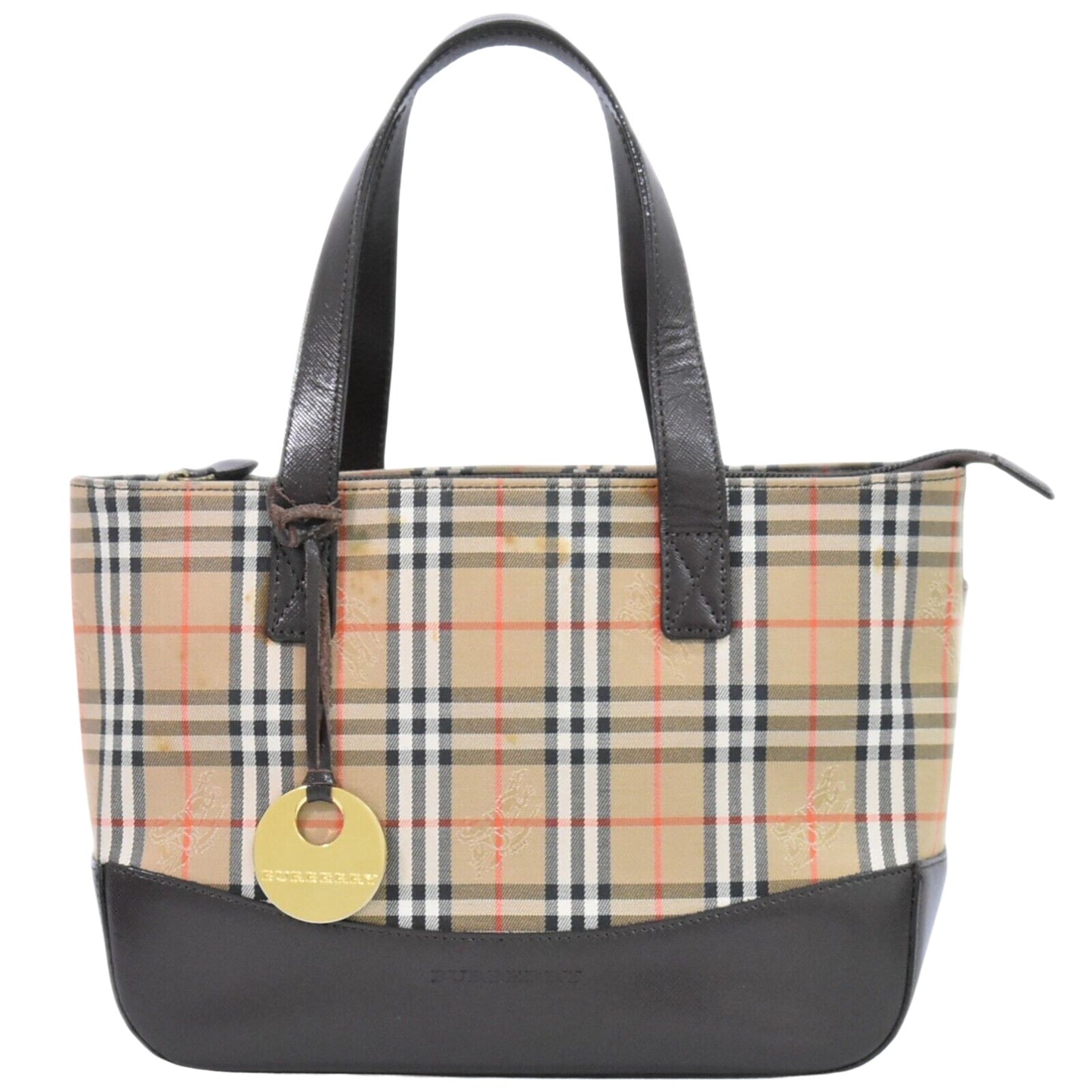 Burberry Nova Check, Beige, Canvas, handbag